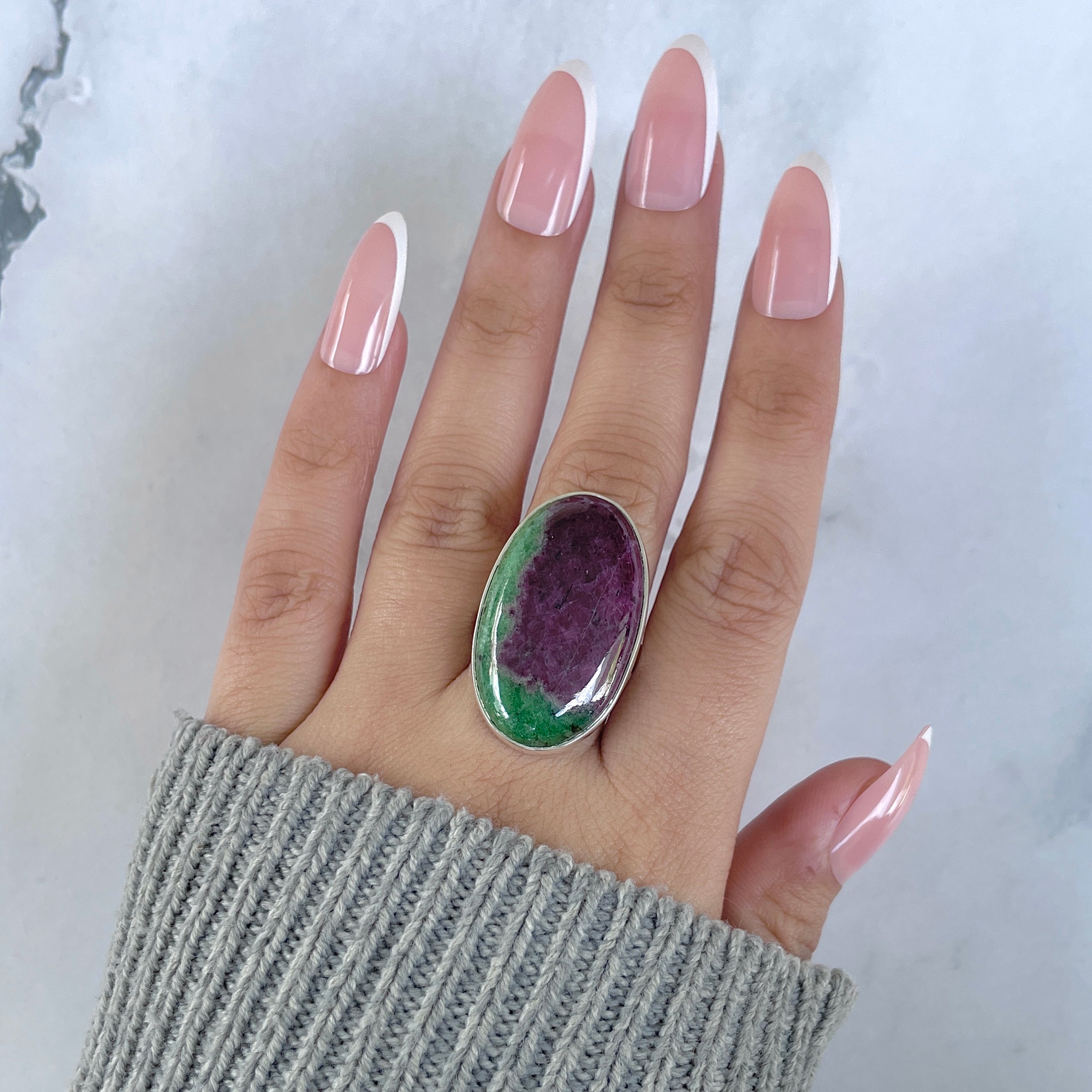 Ruby Zoisite Adjustable Ring-(RZS-R-100.)