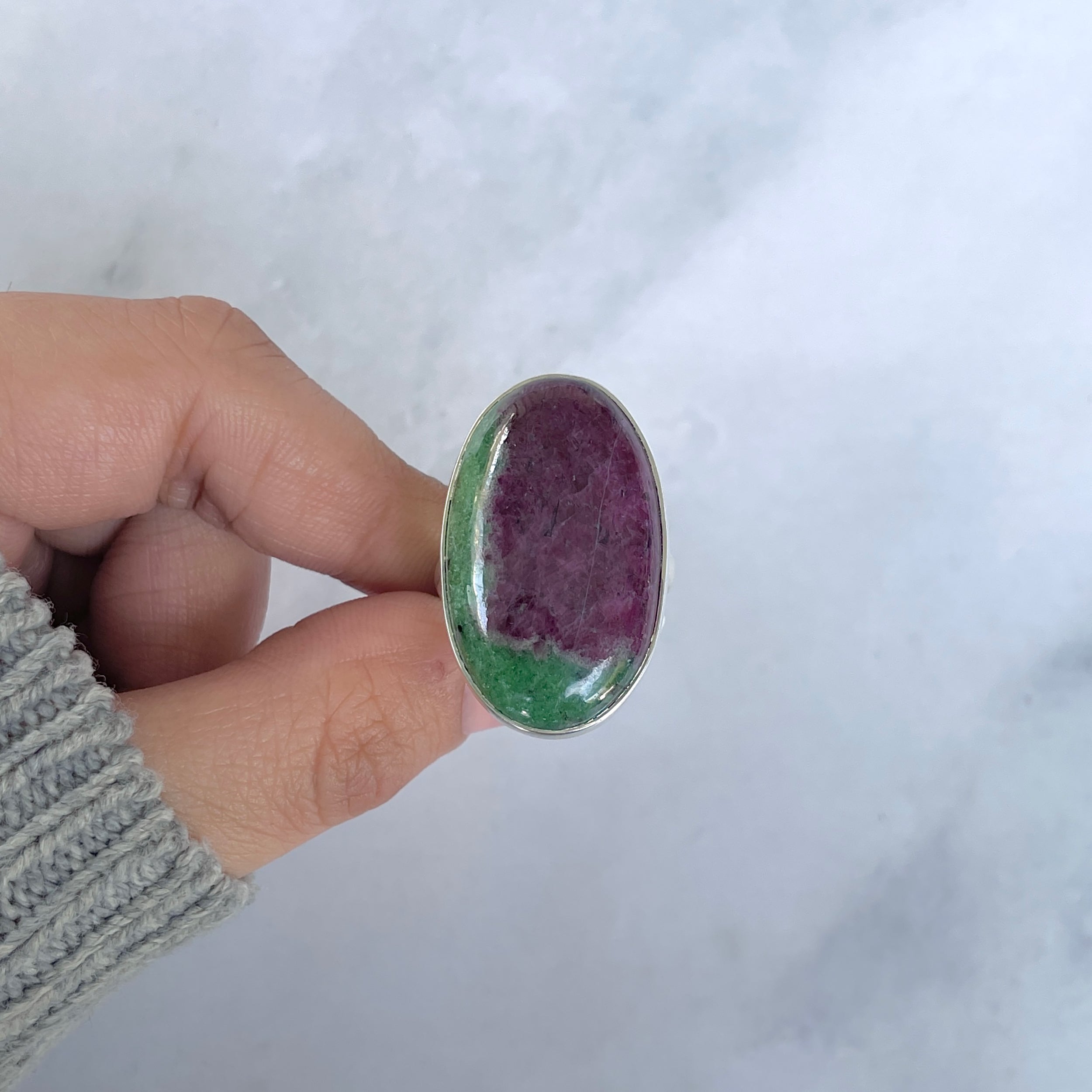 Ruby Zoisite Adjustable Ring-(RZS-R-100.)