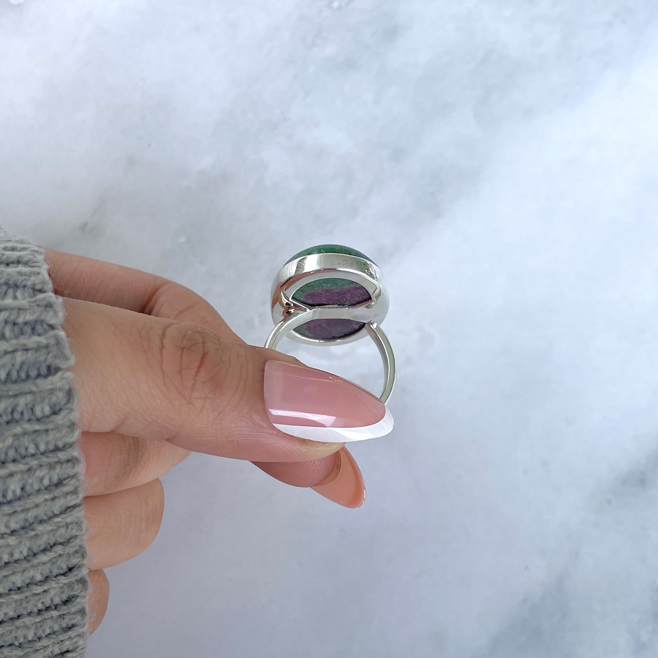Ruby Zoisite Adjustable Ring-(RZS-R-100.)