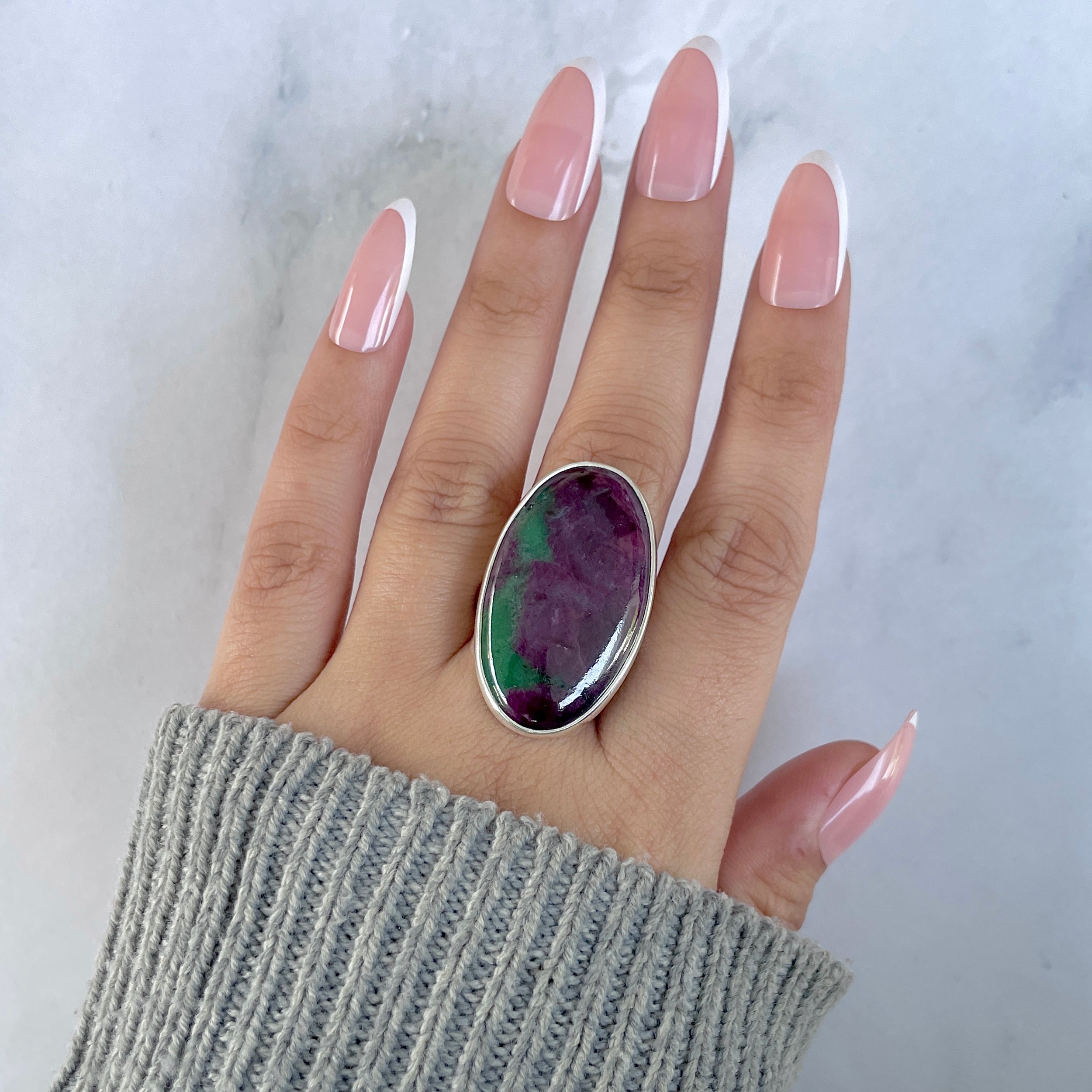 Ruby Zoisite Adjustable Ring-(RZS-R-101.)