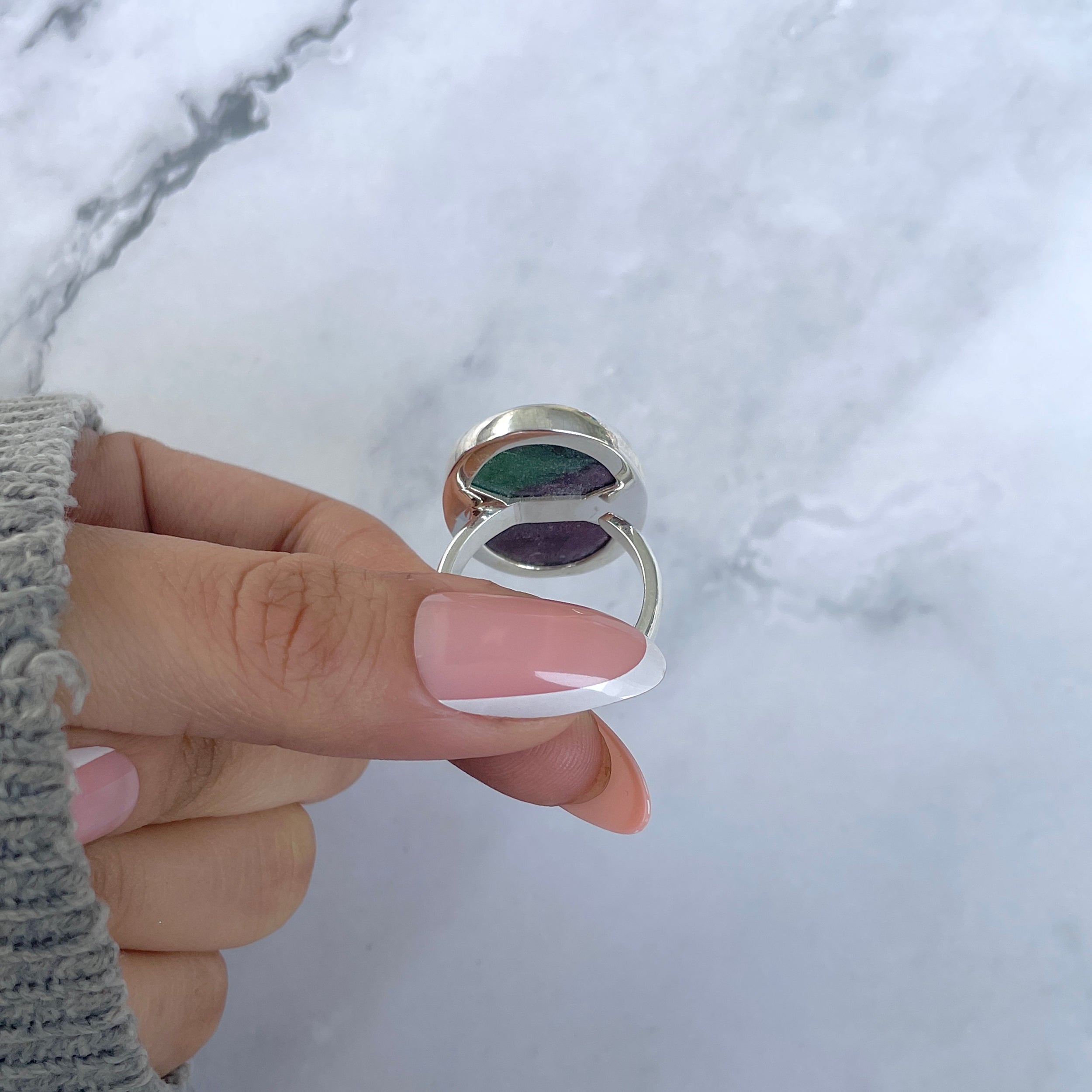Ruby Zoisite Adjustable Ring-(RZS-R-101.)