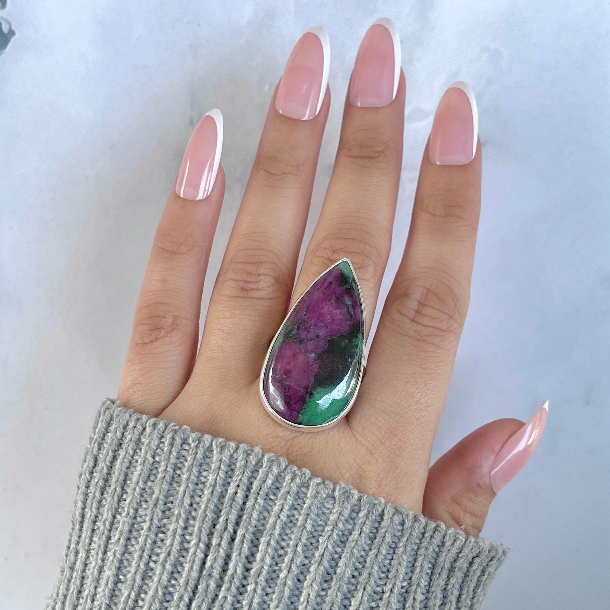 Ruby Zoisite Adjustable Ring-(RZS-R-102.)
