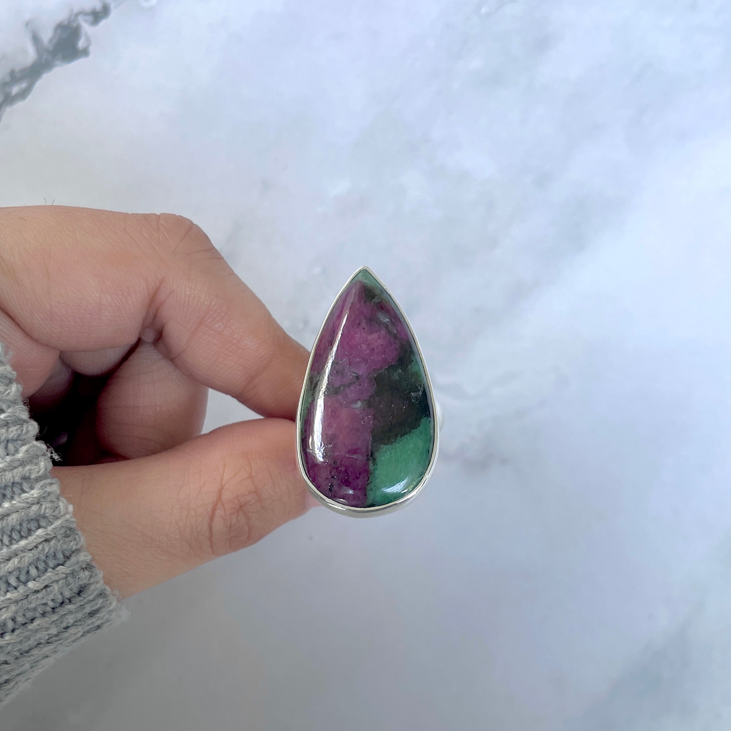 Ruby Zoisite Adjustable Ring-(RZS-R-102.)