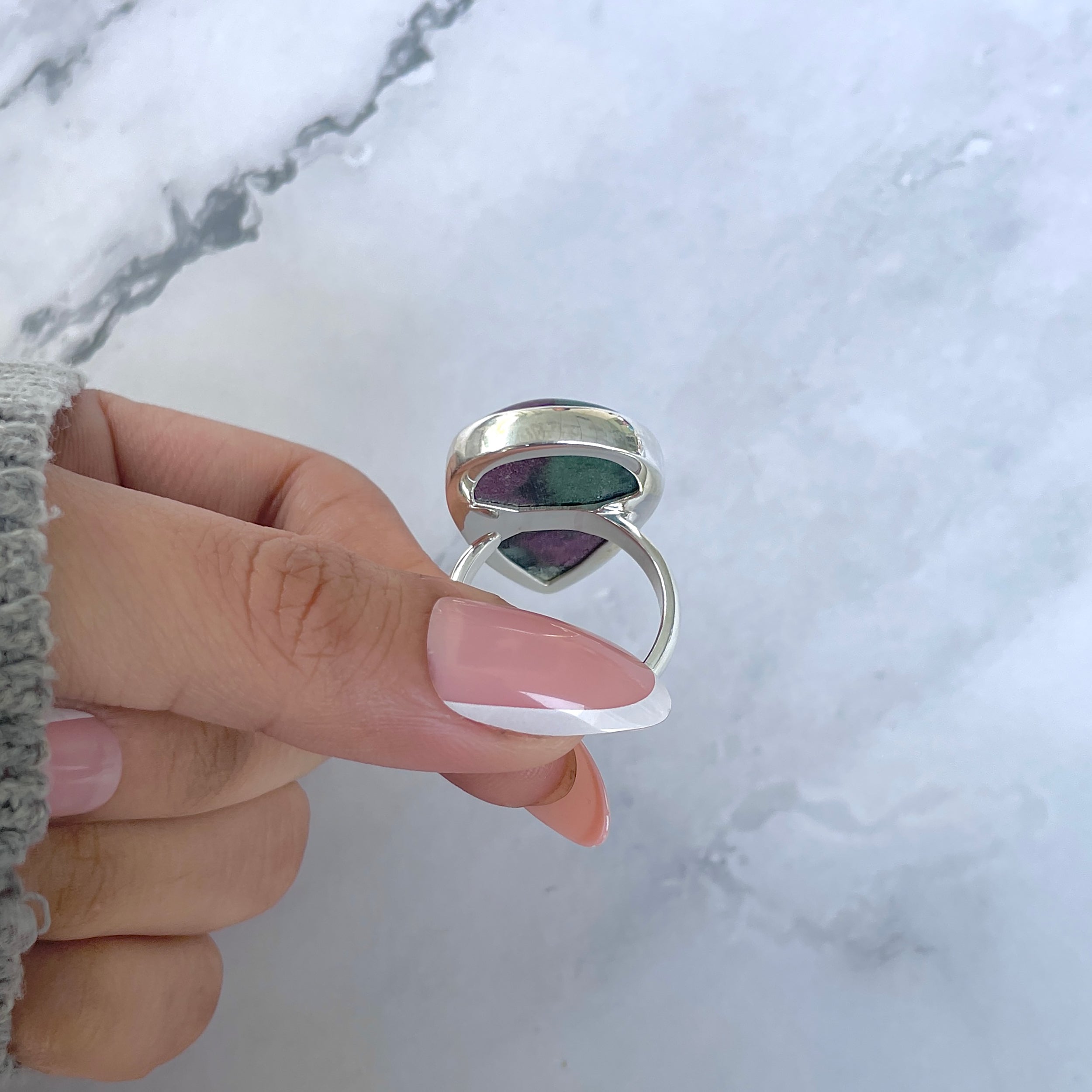 Ruby Zoisite Adjustable Ring-(RZS-R-102.)