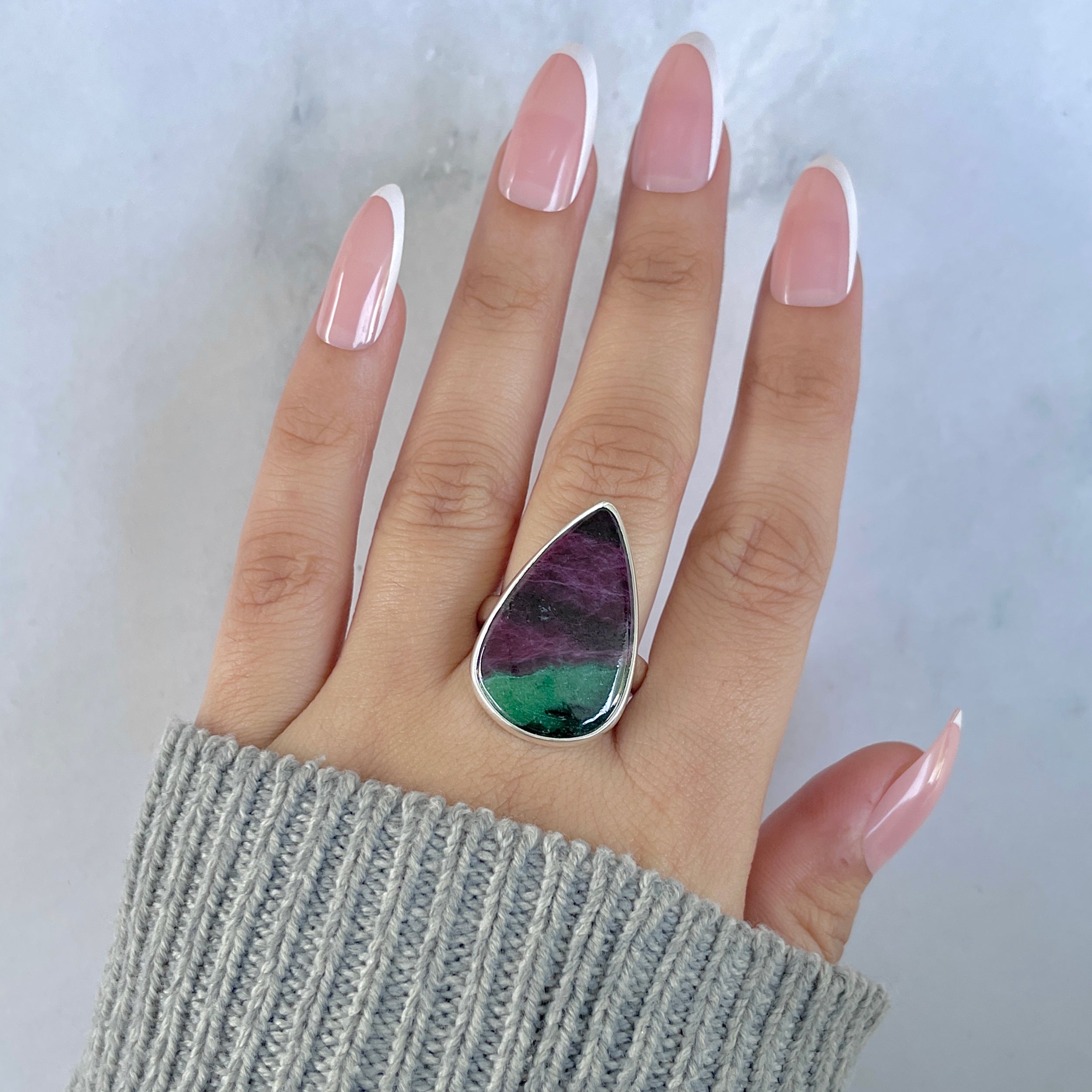 Ruby Zoisite Adjustable Ring-(RZS-R-103.)