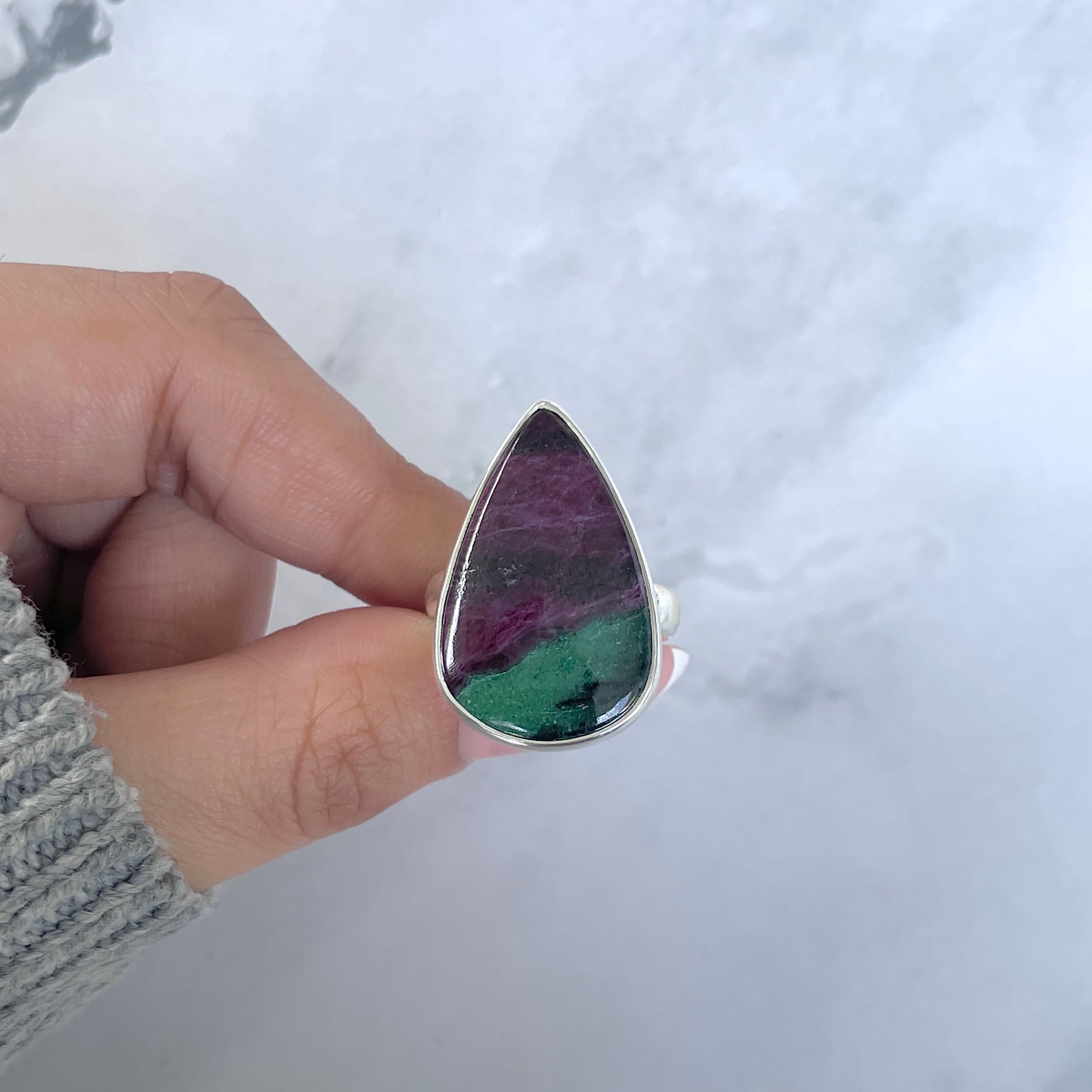 Ruby Zoisite Adjustable Ring-(RZS-R-103.)