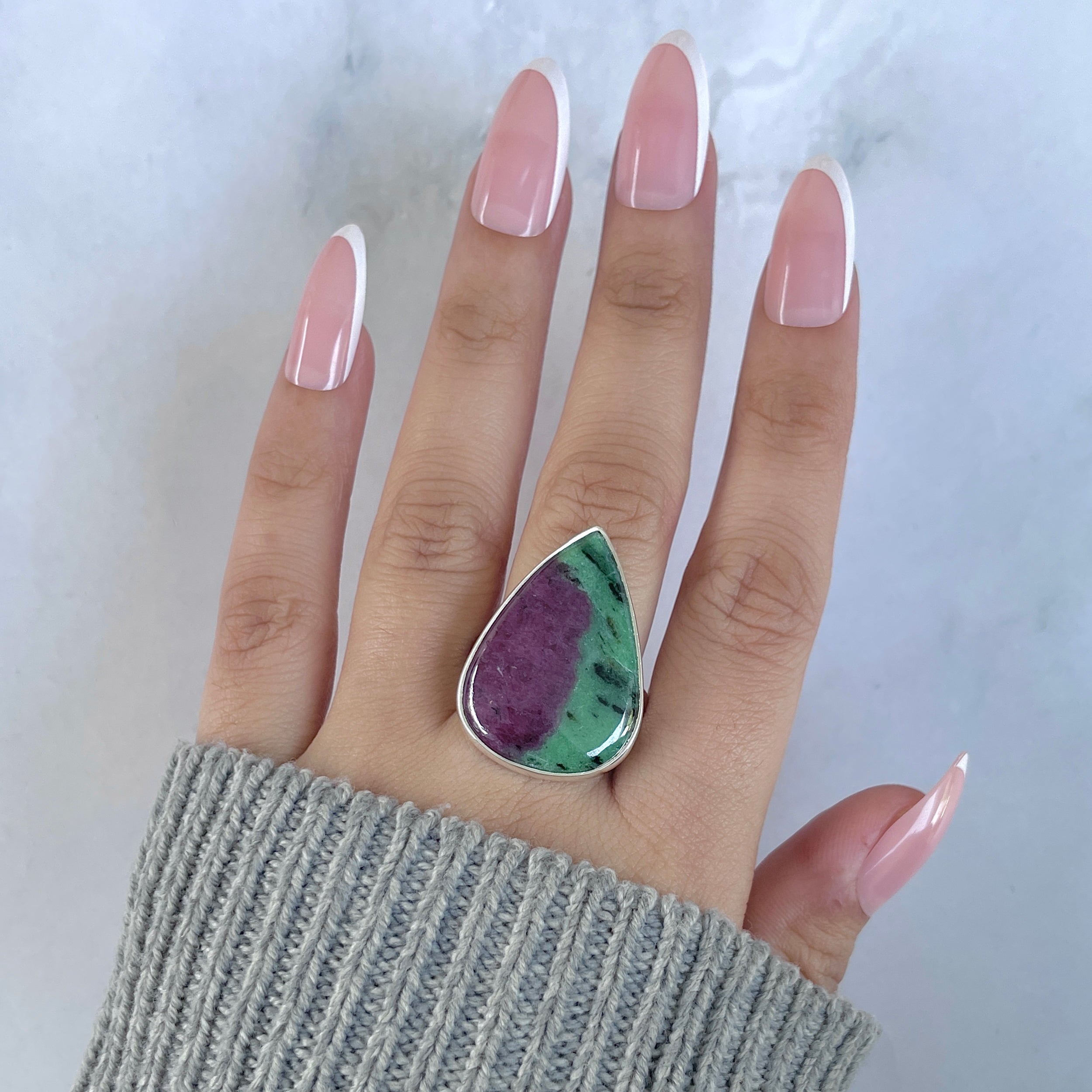Ruby Zoisite Adjustable Ring-(RZS-R-104.)