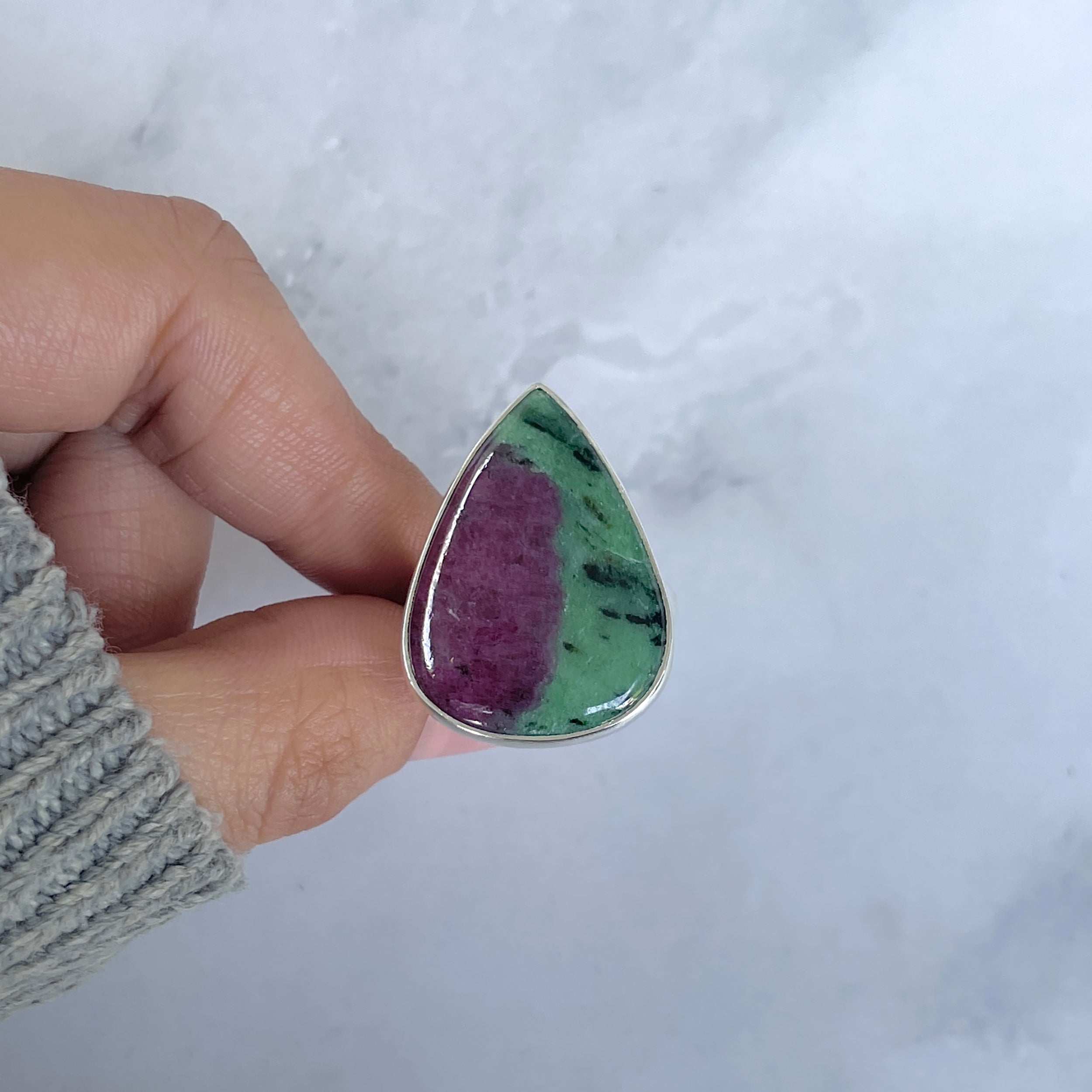Ruby Zoisite Adjustable Ring-(RZS-R-104.)