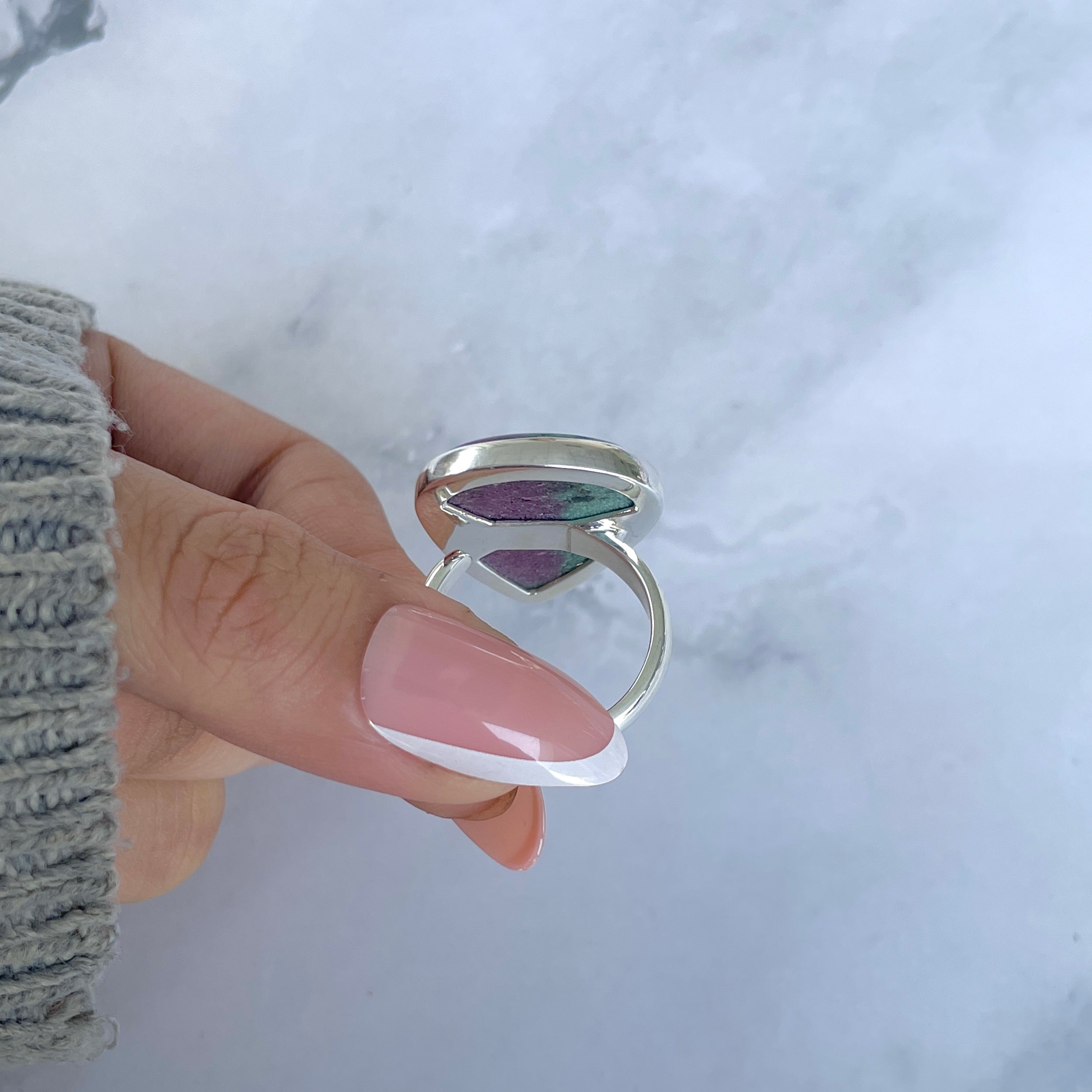 Ruby Zoisite Adjustable Ring-(RZS-R-104.)