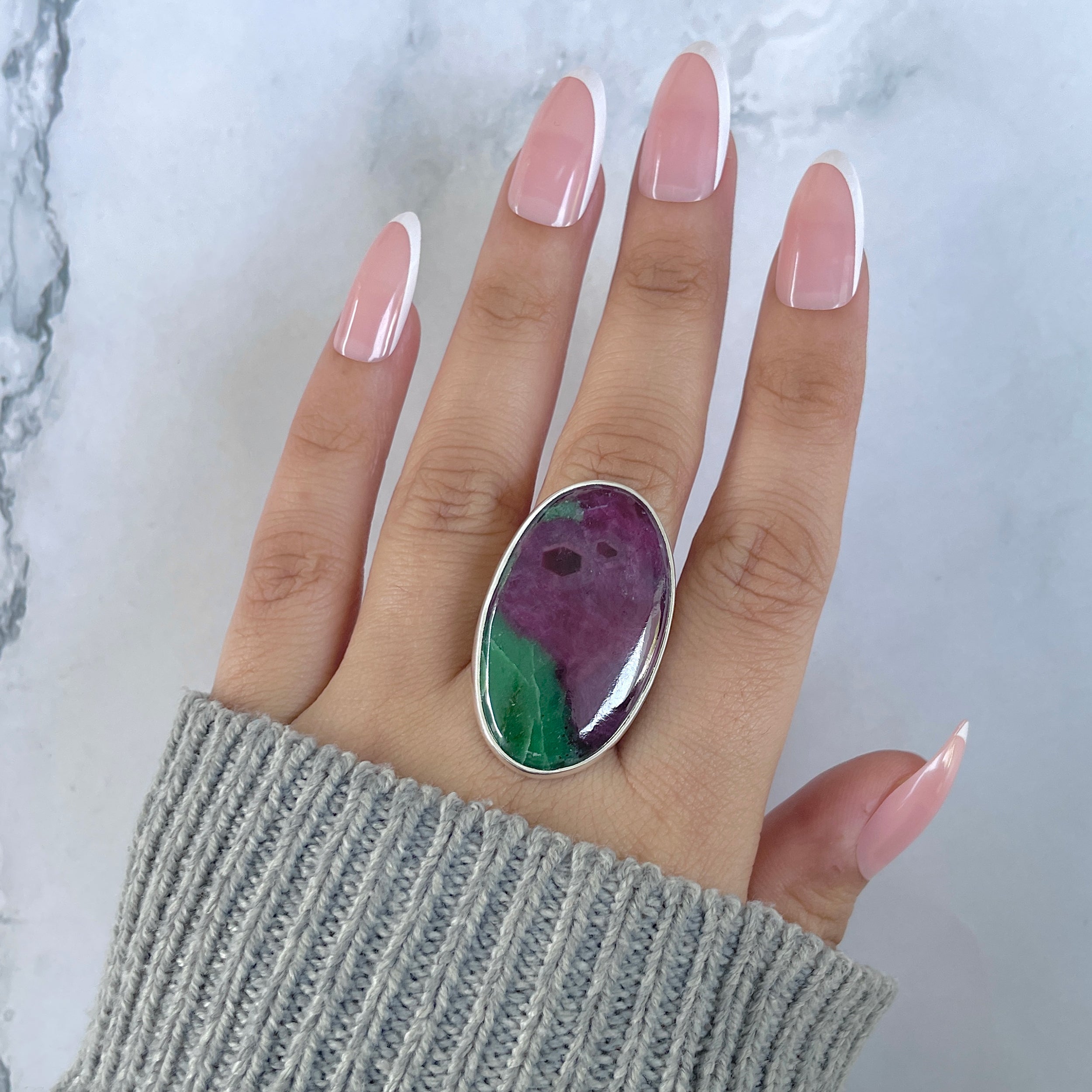 Ruby Zoisite Adjustable Ring-(RZS-R-105.)