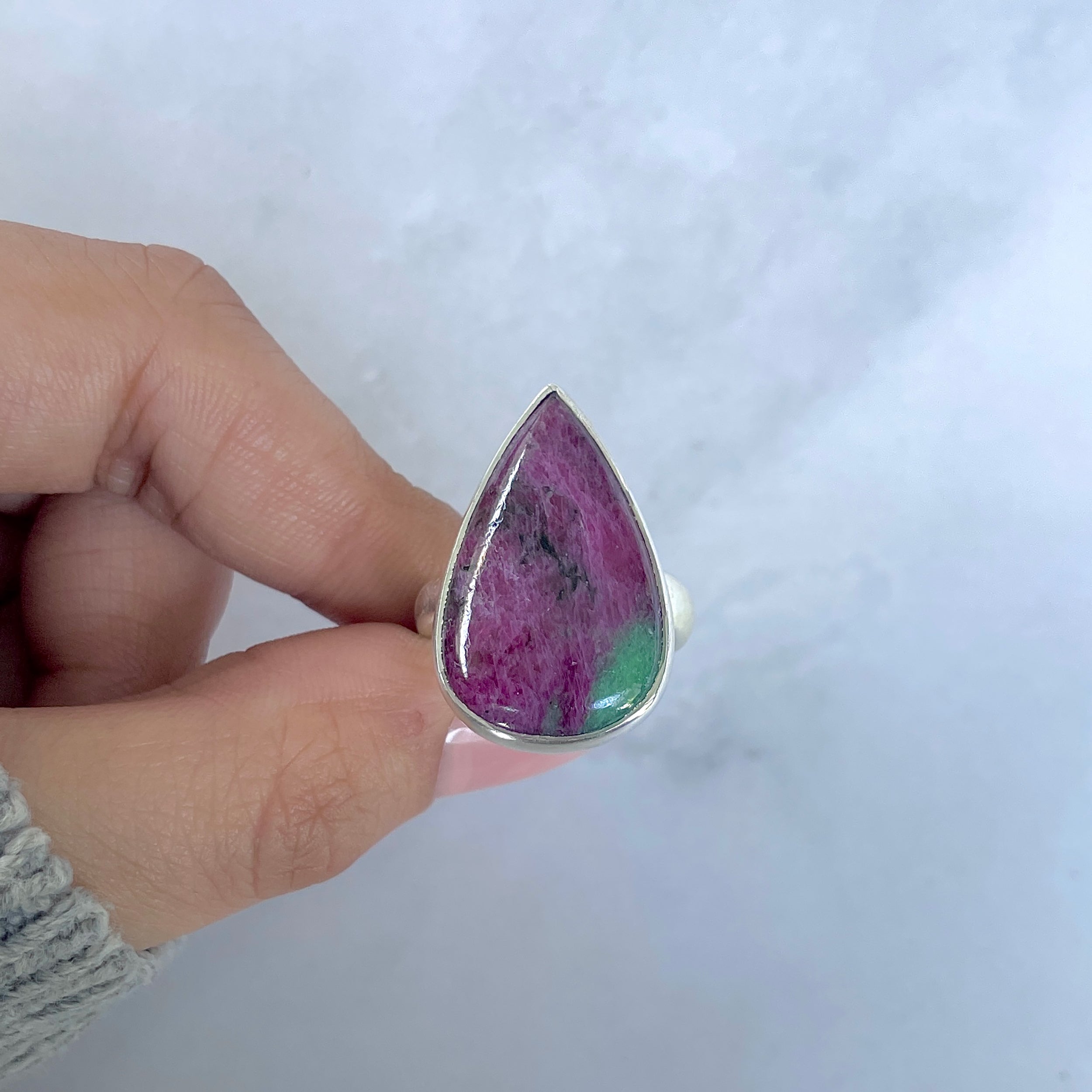Ruby Zoisite Adjustable Ring-(RZS-R-106.)