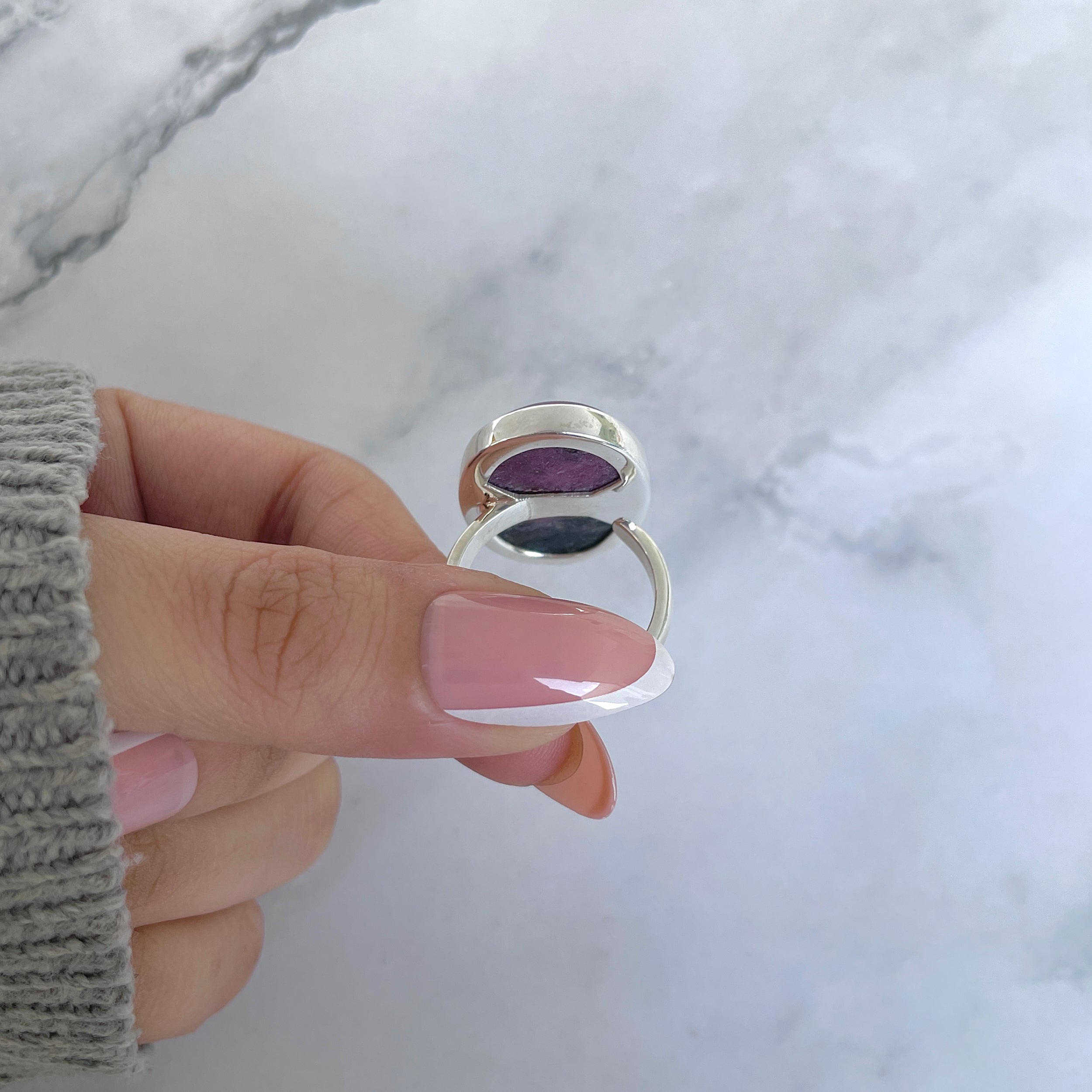 Ruby Zoisite Adjustable Ring-(RZS-R-73.)