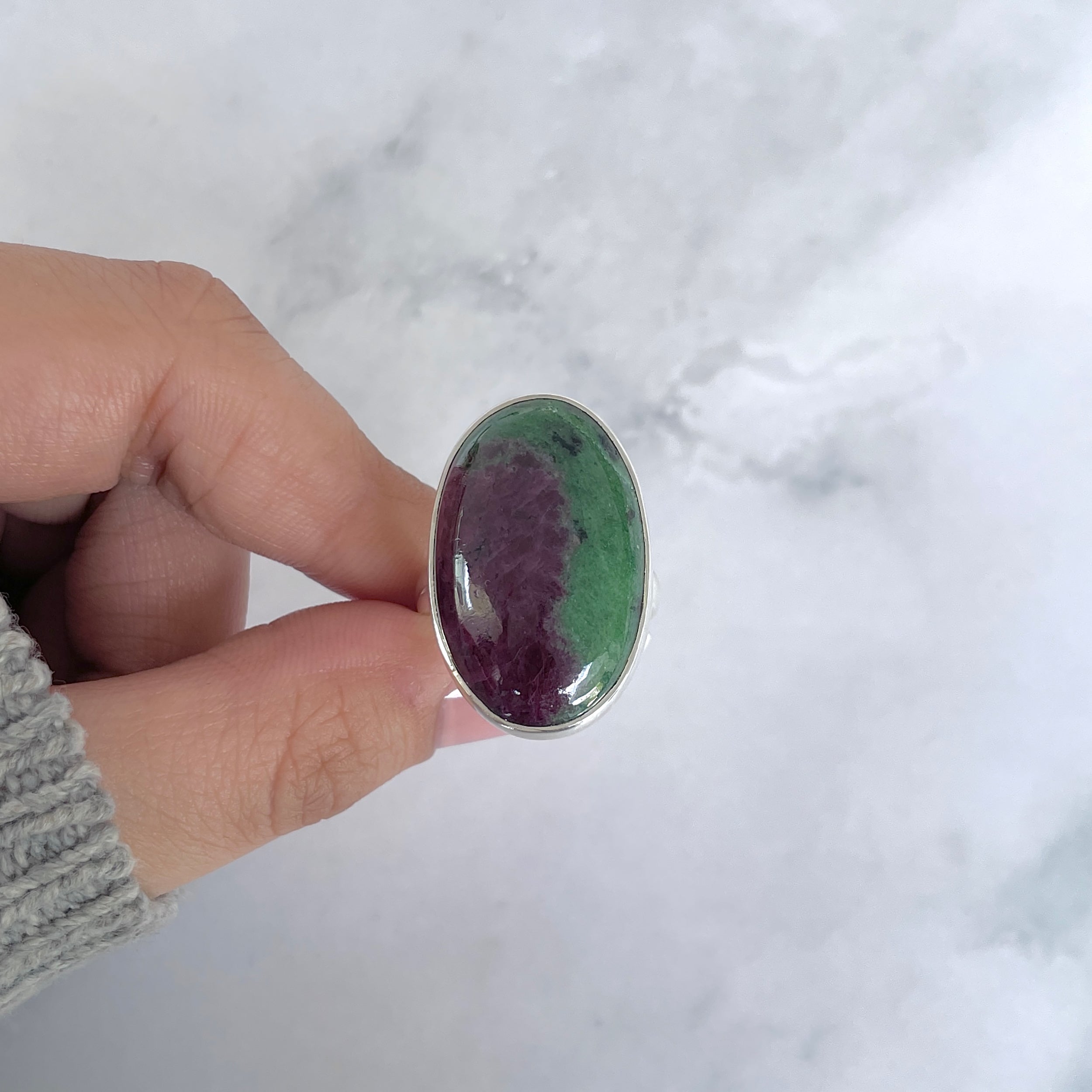 Ruby Zoisite Adjustable Ring-(RZS-R-76.)