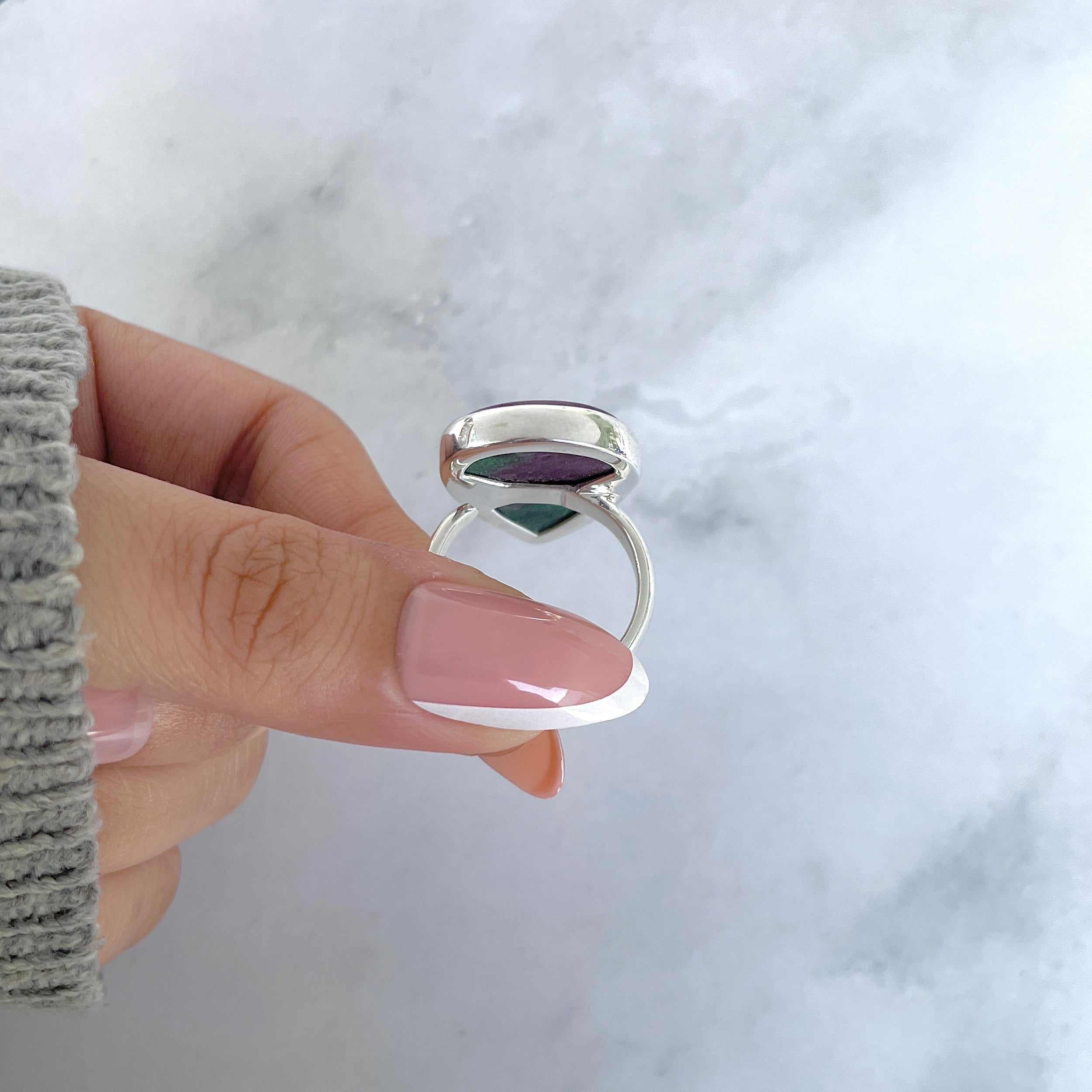 Ruby Zoisite Adjustable Ring-(RZS-R-78.)