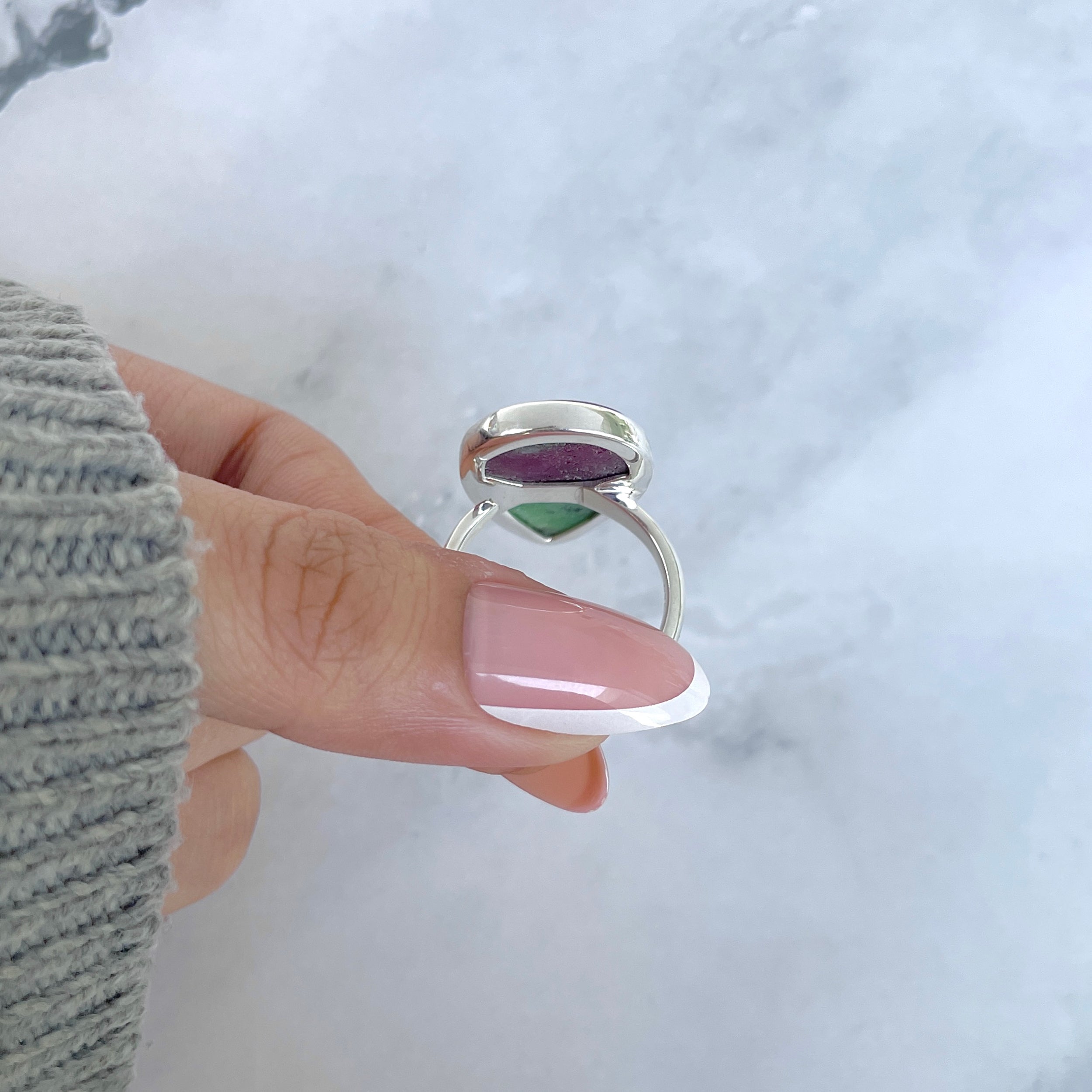 Ruby Zoisite Adjustable Ring-(RZS-R-82.)