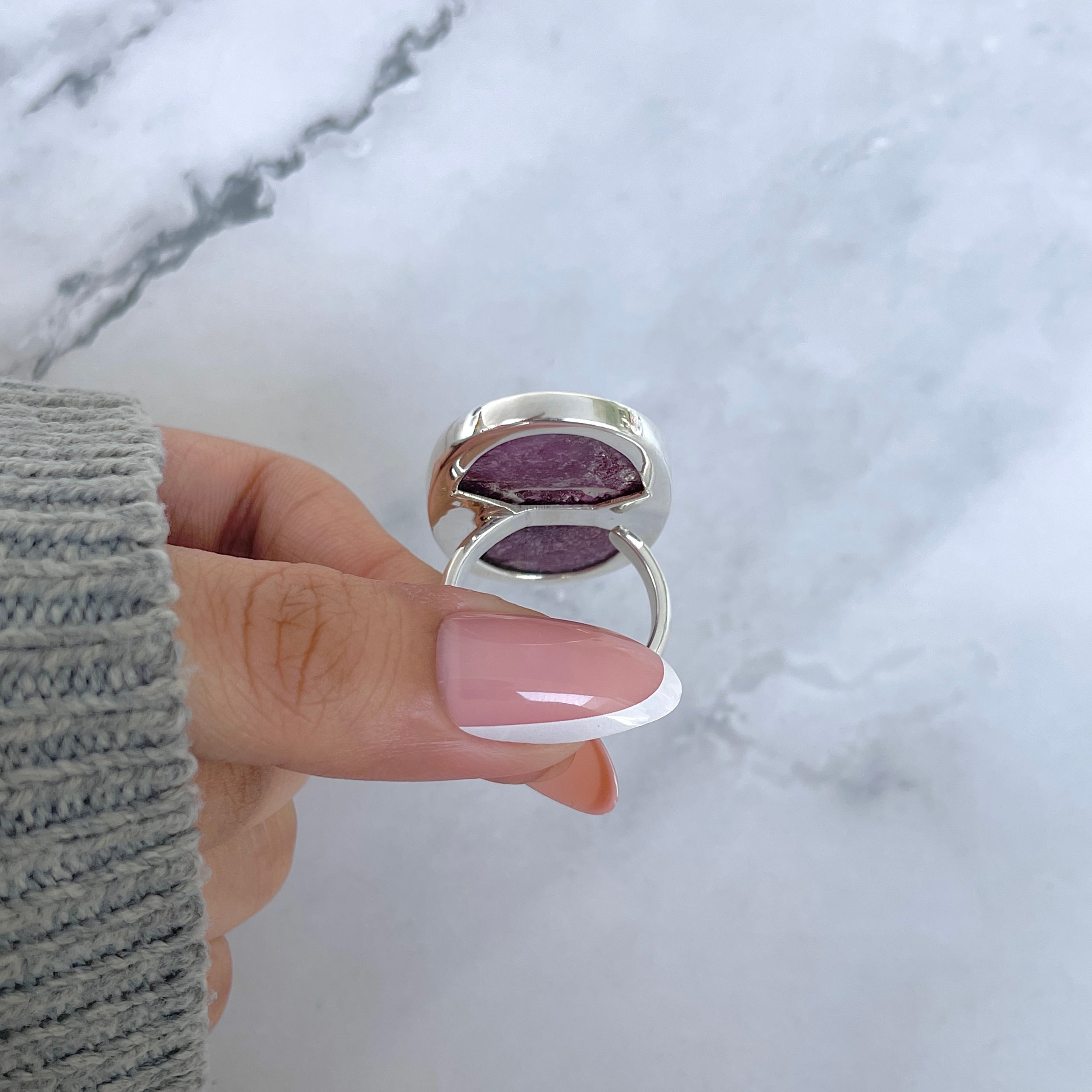 Ruby Zoisite Adjustable Ring-(RZS-R-84.)