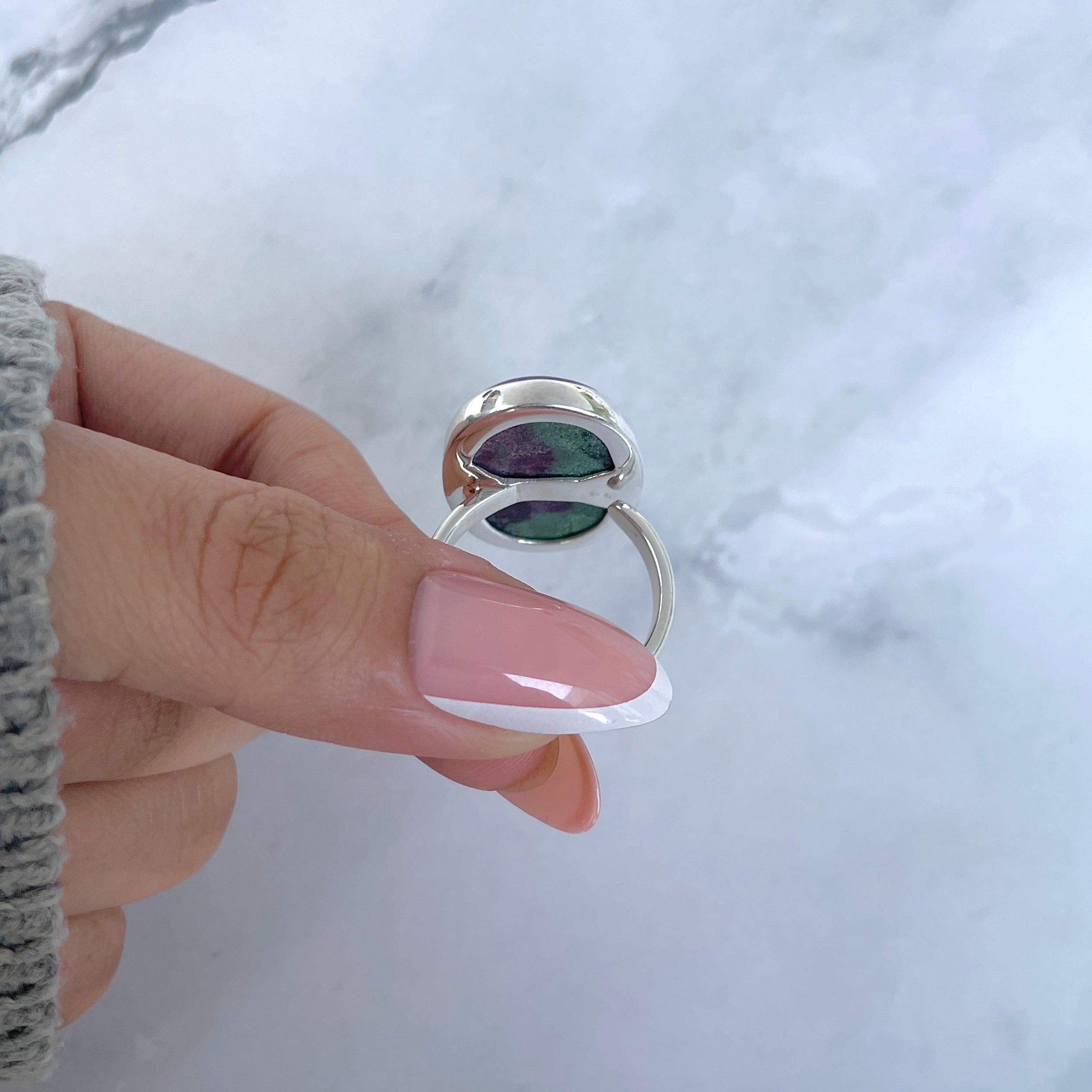 Ruby Zoisite Adjustable Ring-(RZS-R-86.)