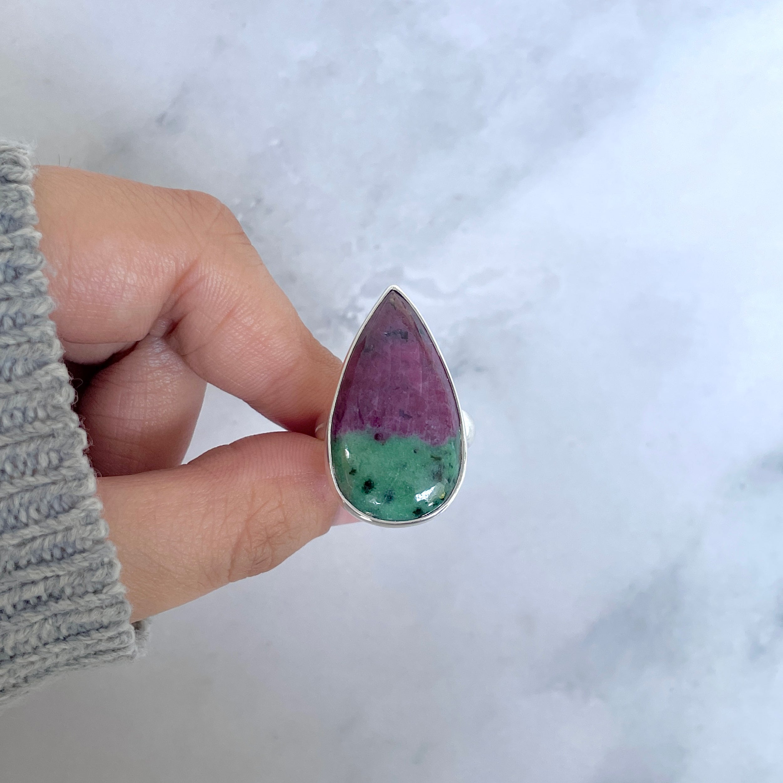 Ruby Zoisite Adjustable Ring-(RZS-R-87.)