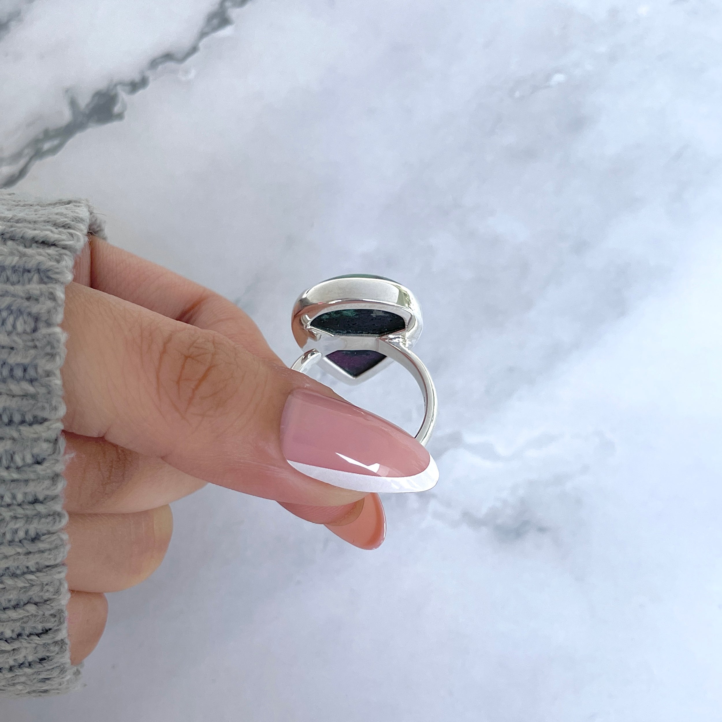 Ruby Zoisite Adjustable Ring-(RZS-R-87.)