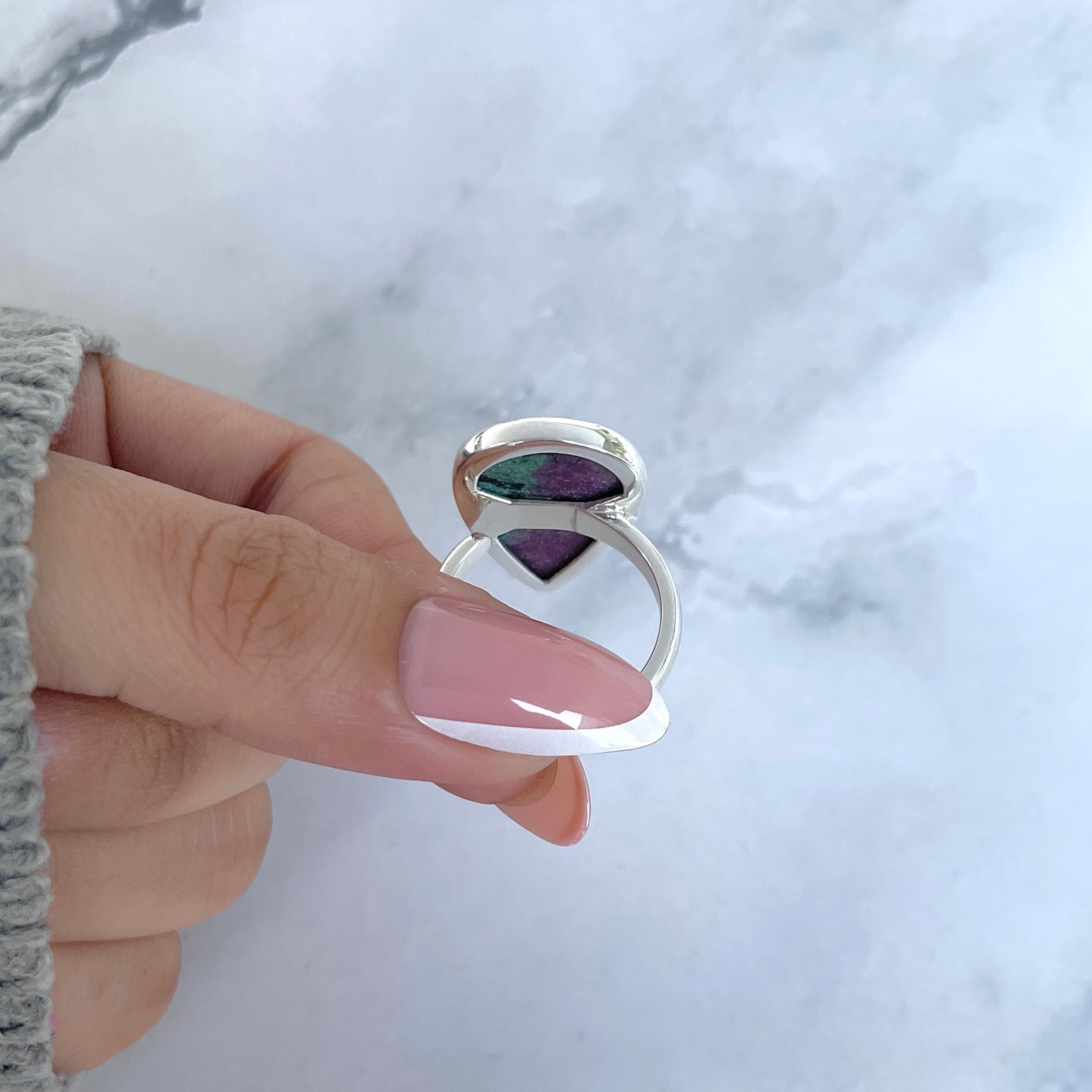 Ruby Zoisite Adjustable Ring-(RZS-R-88.)