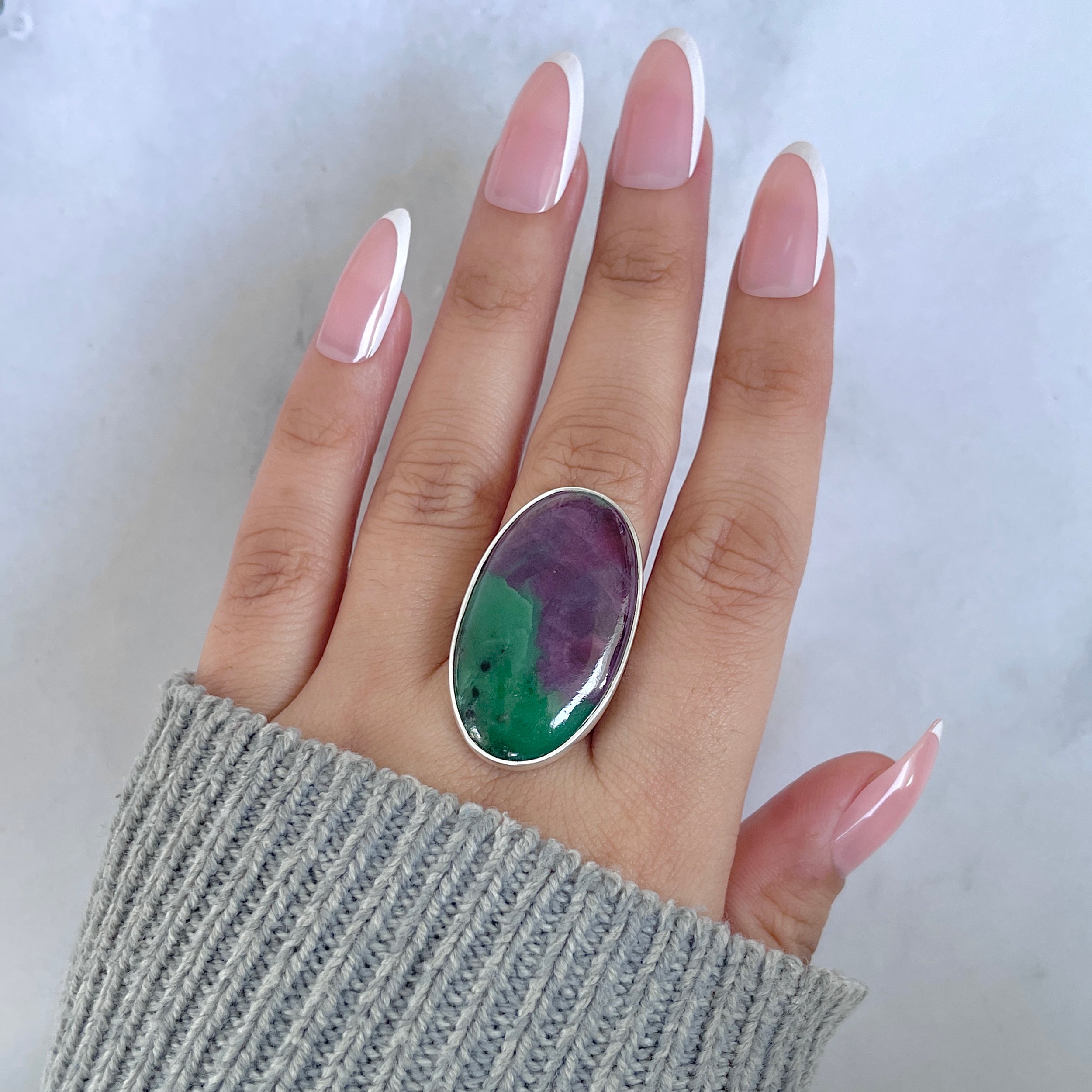 Ruby Zoisite Adjustable Ring-(RZS-R-89.)