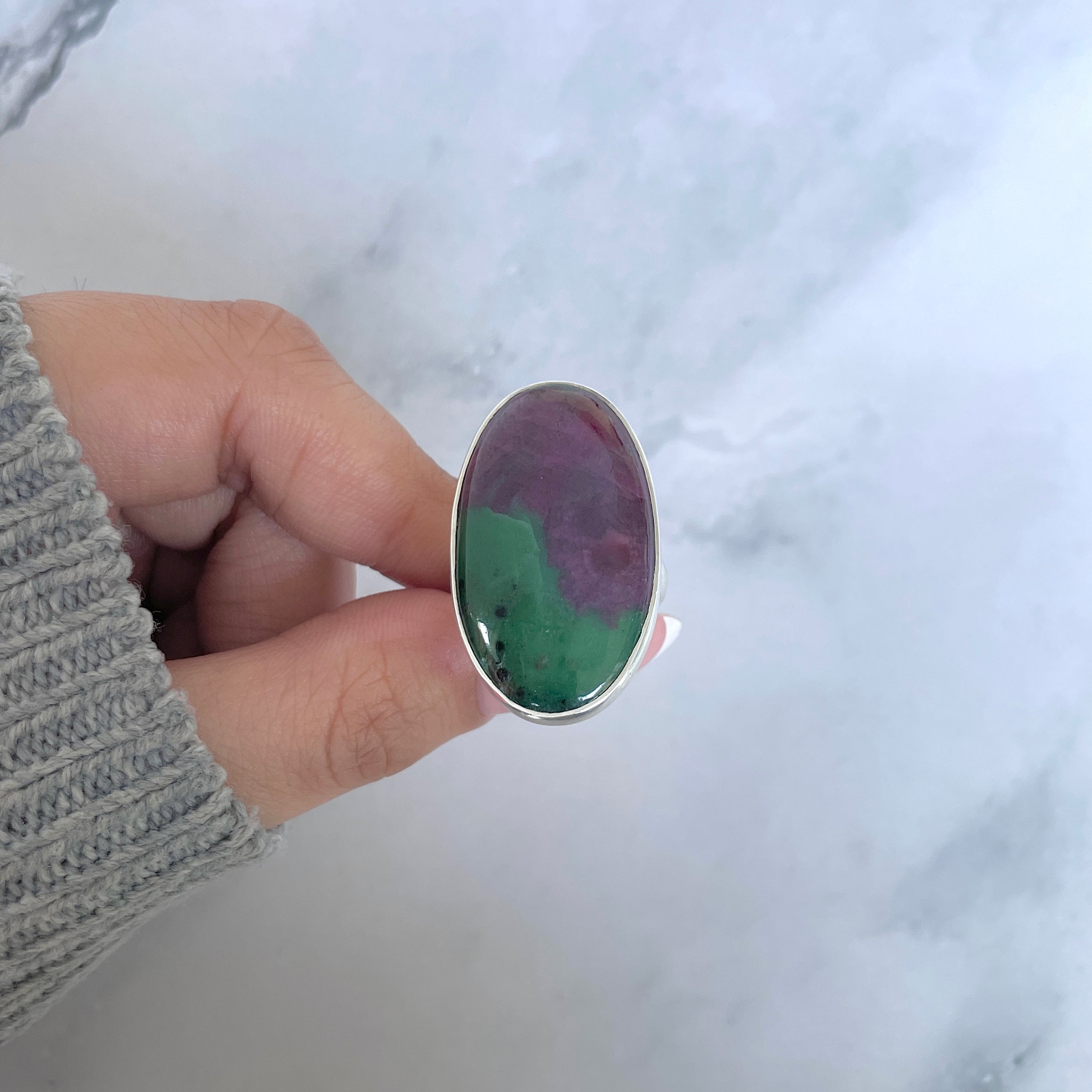 Ruby Zoisite Adjustable Ring-(RZS-R-89.)