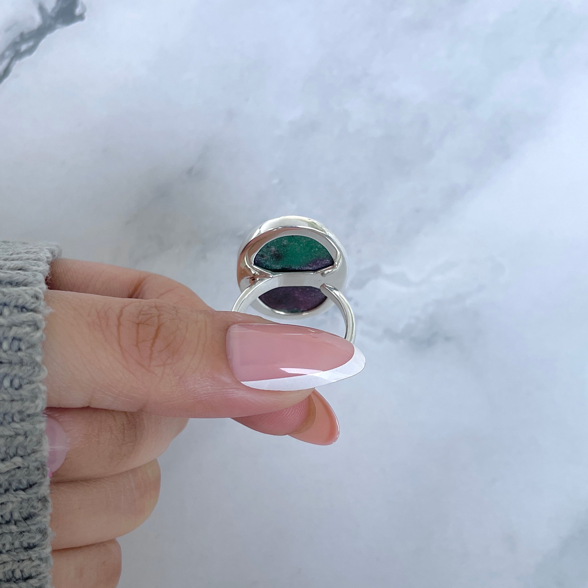 Ruby Zoisite Adjustable Ring-(RZS-R-89.)