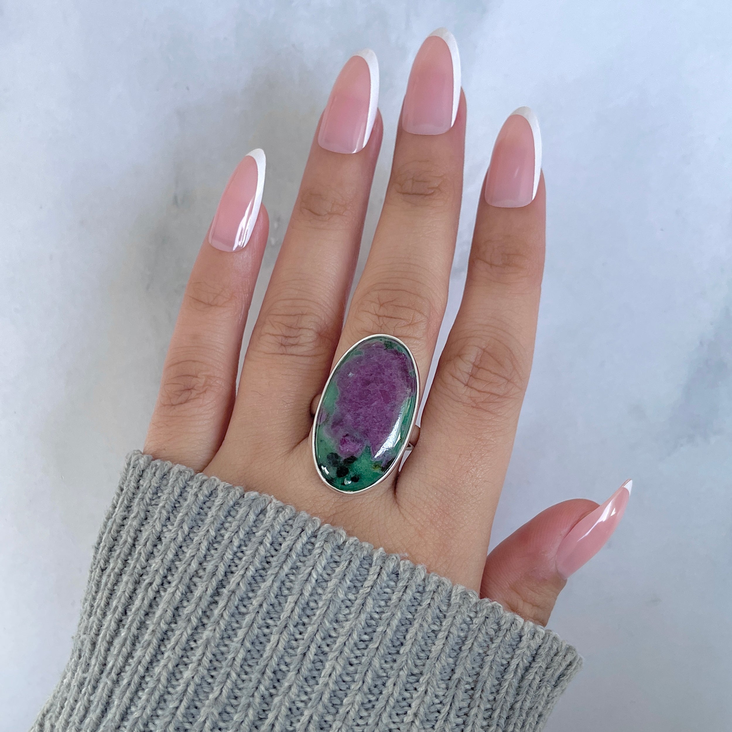 Ruby Zoisite Adjustable Ring-(RZS-R-91.)