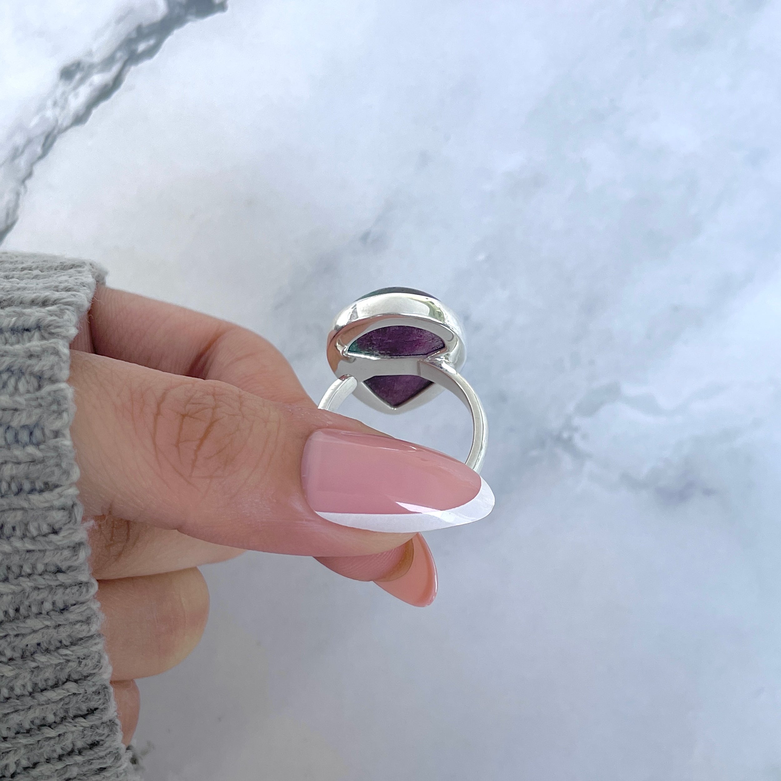 Ruby Zoisite Adjustable Ring-(RZS-R-93.)