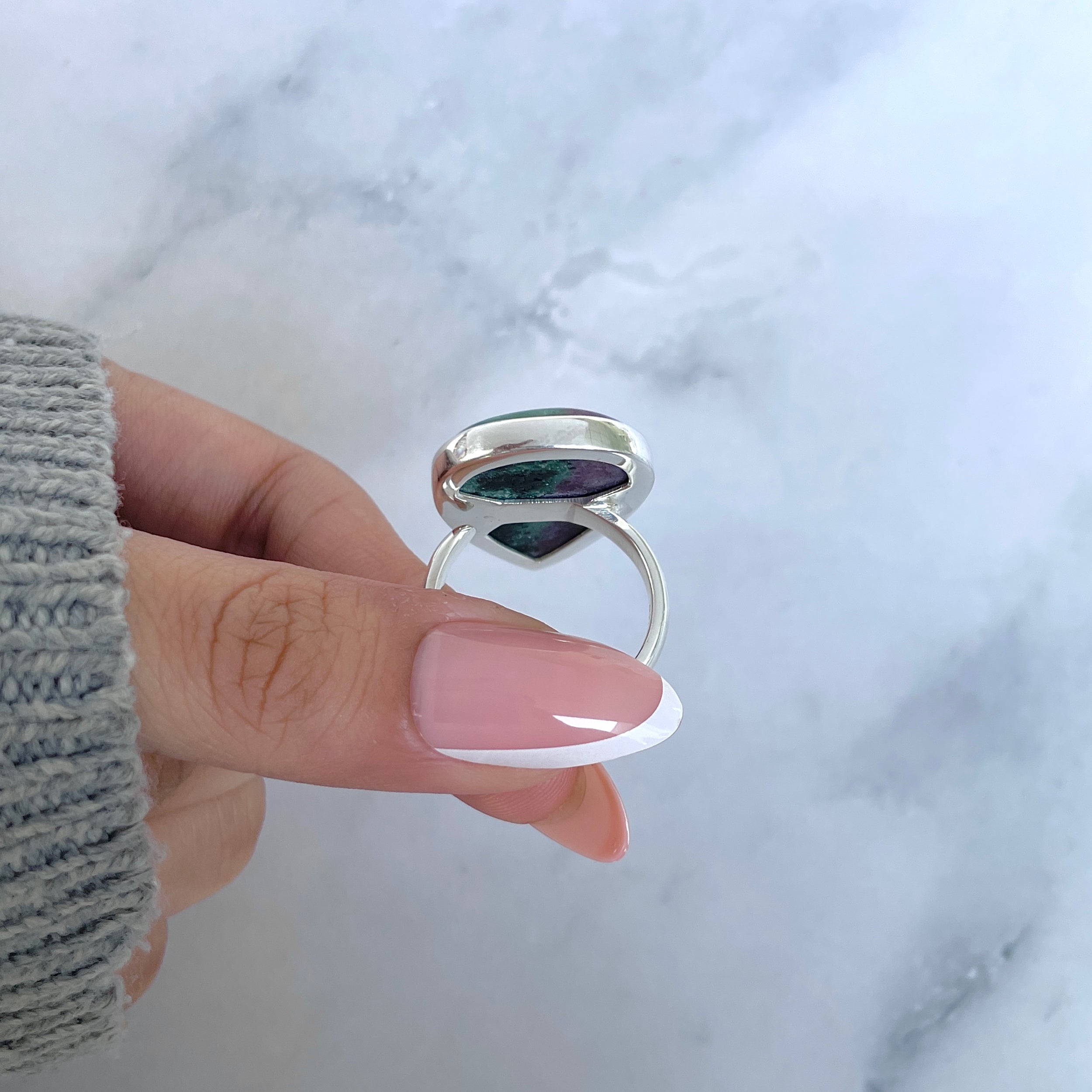 Ruby Zoisite Adjustable Ring-(RZS-R-94.)