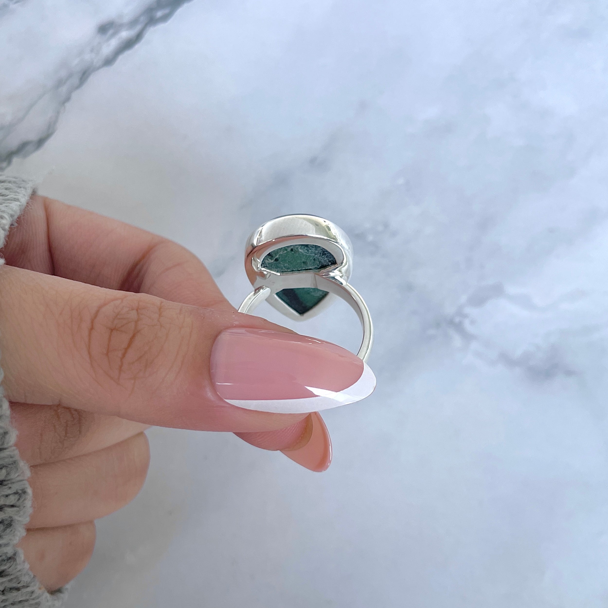 Ruby Zoisite Adjustable Ring-(RZS-R-95.)