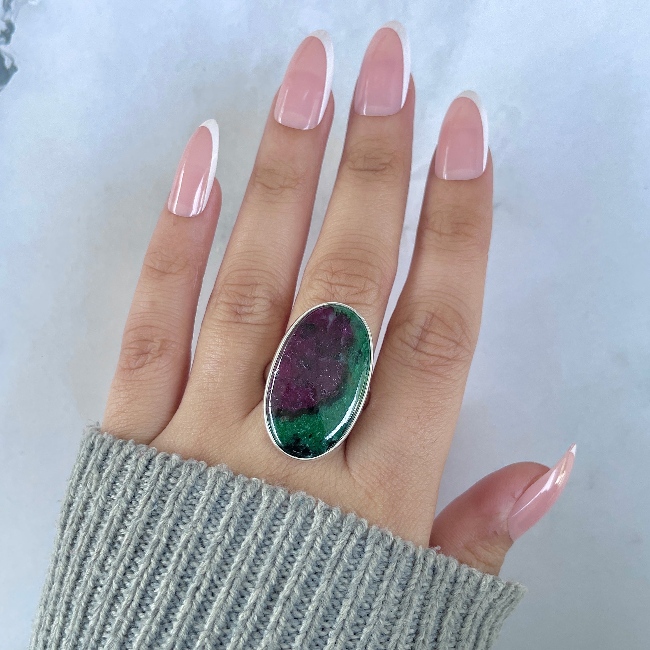 Ruby Zoisite  Adjustable Ring-(RZS-R-97.)