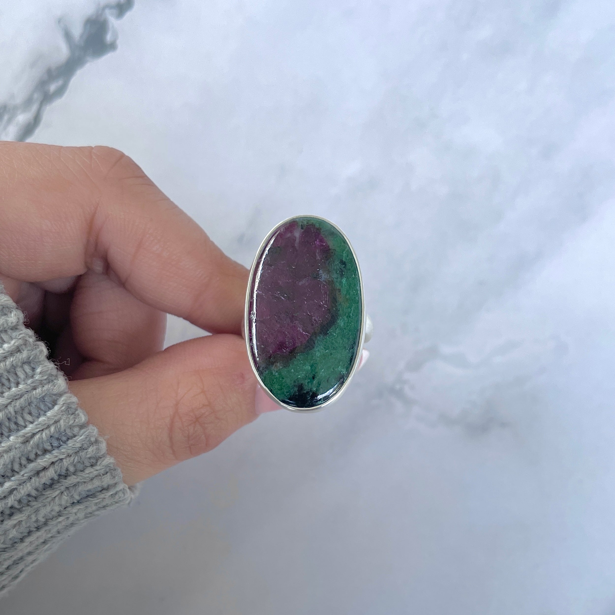 Ruby Zoisite  Adjustable Ring-(RZS-R-97.)