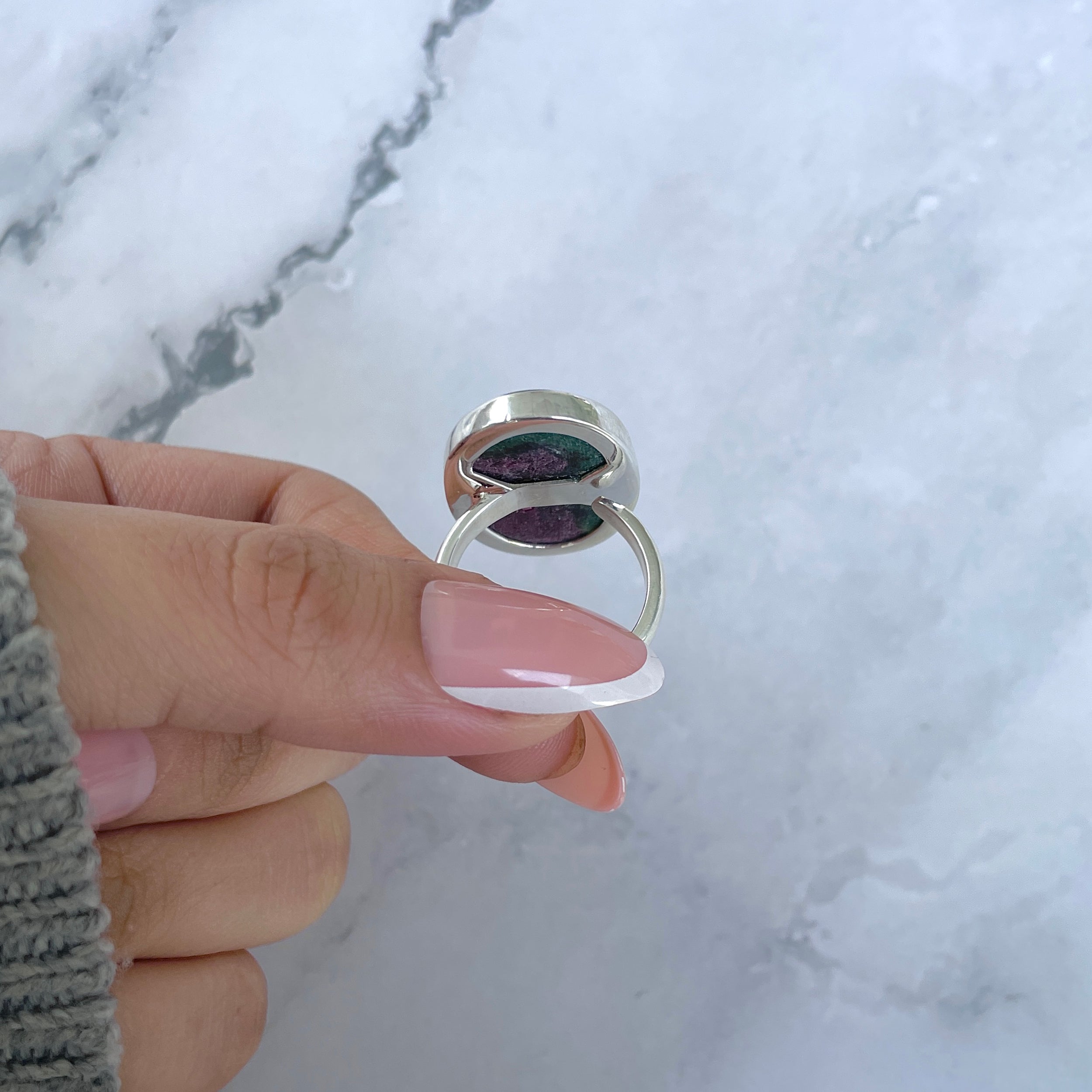 Ruby Zoisite  Adjustable Ring-(RZS-R-97.)