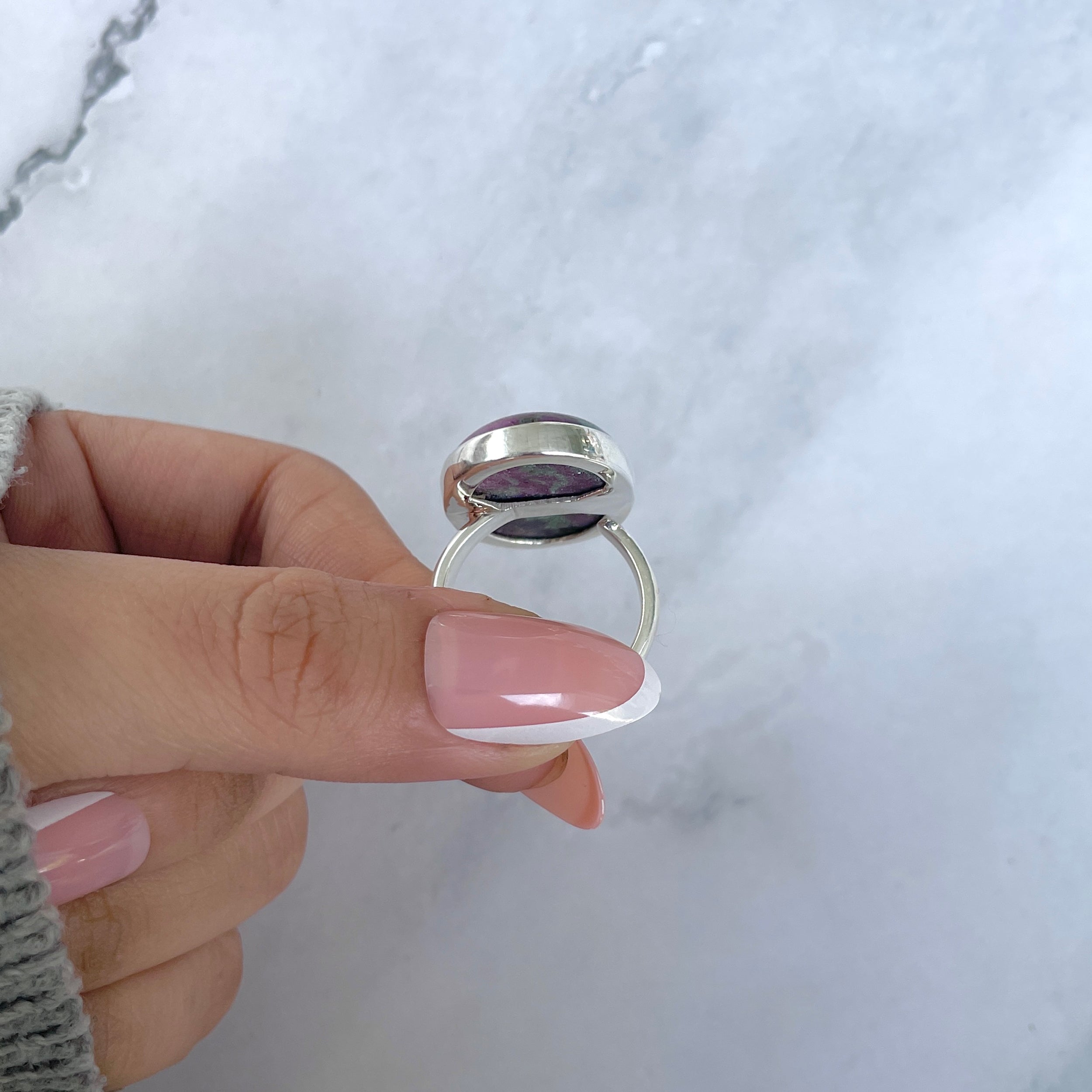 Ruby Zoisite Adjustable Ring-(RZS-R-99.)