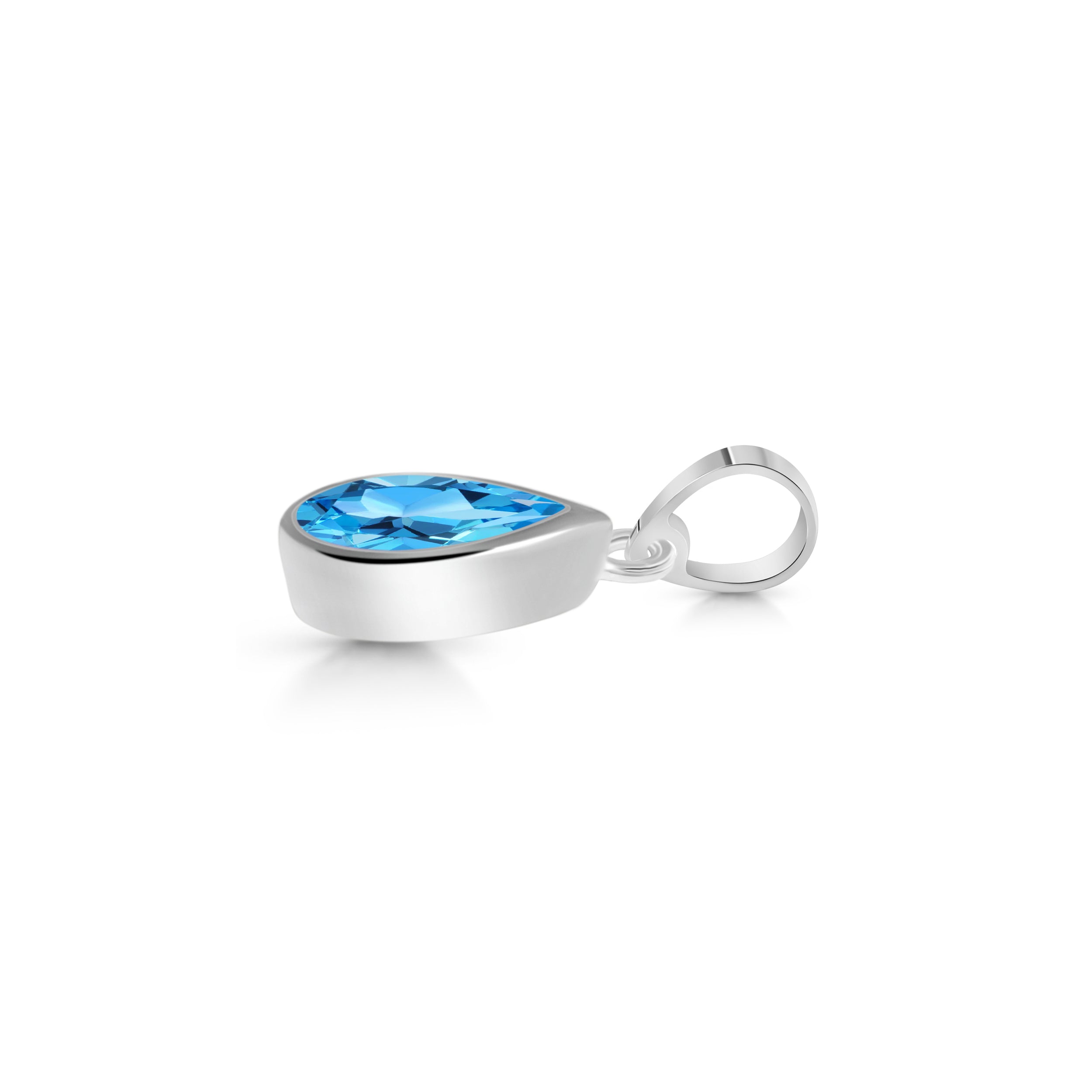 Swiss Blue Topaz Pendant-(SBTZ-SP-956.)