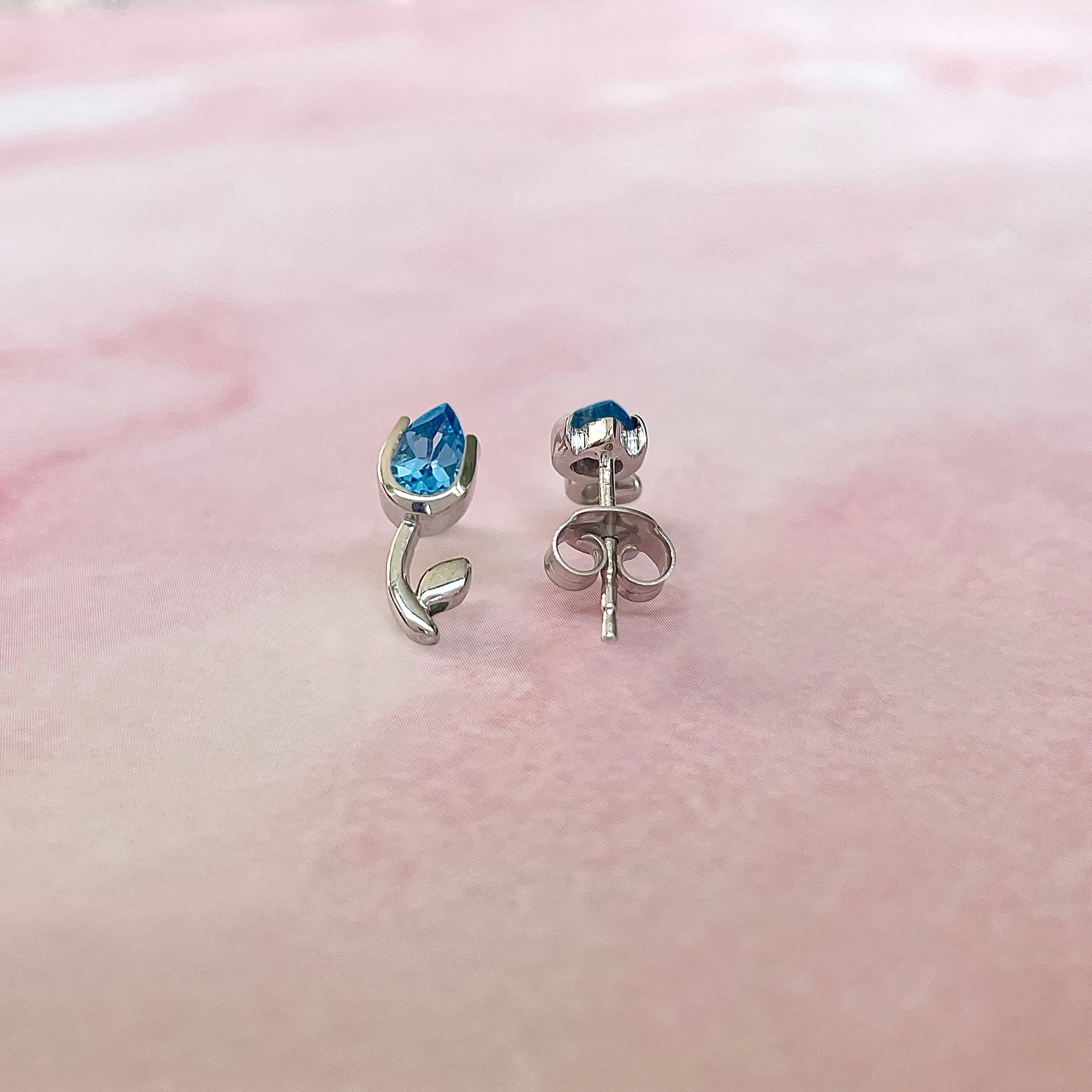 Swiss Blue Topaz Earring-(SBTZ-SE-1793.)