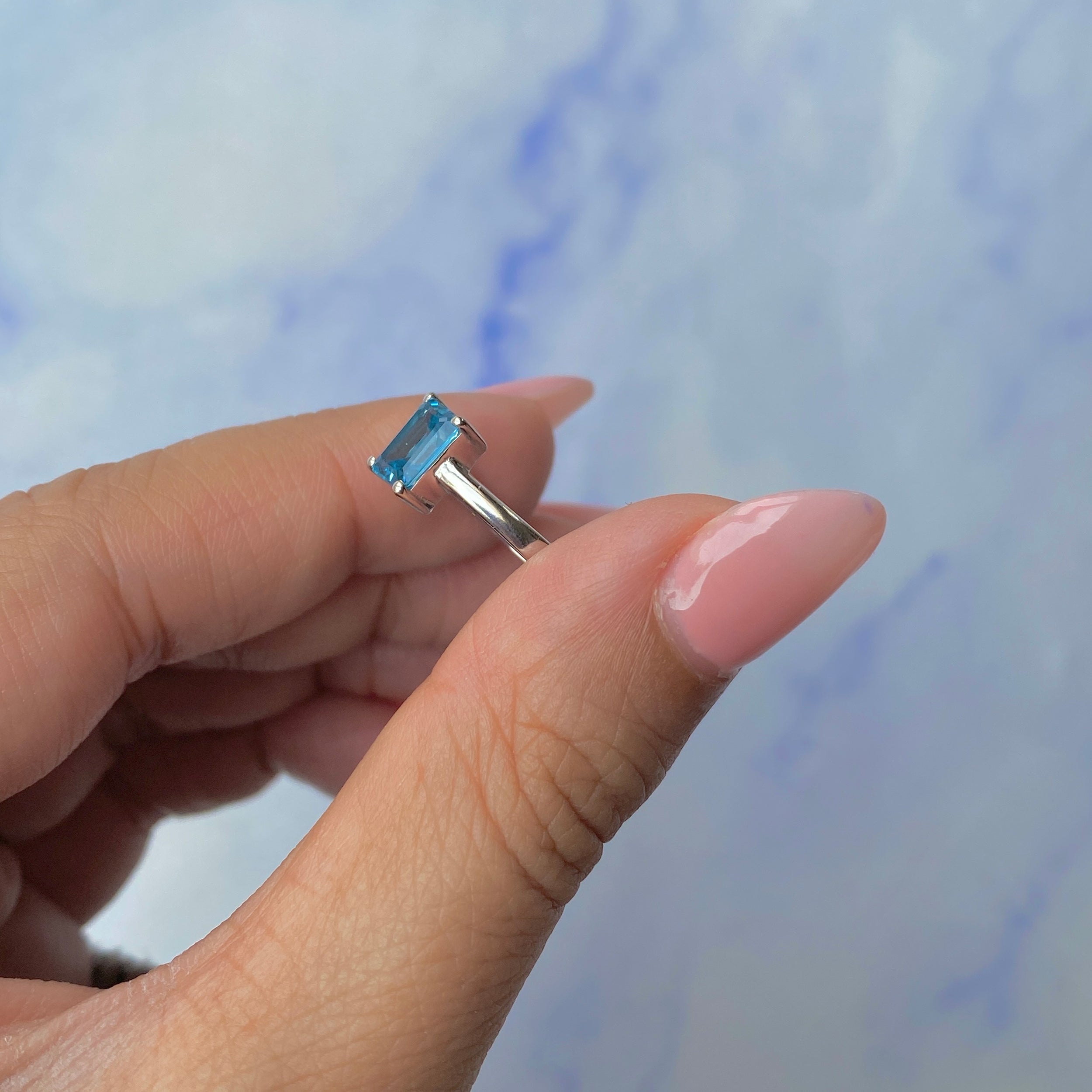 Swiss Blue Topaz Ring-(SBTZ-SR-241.)