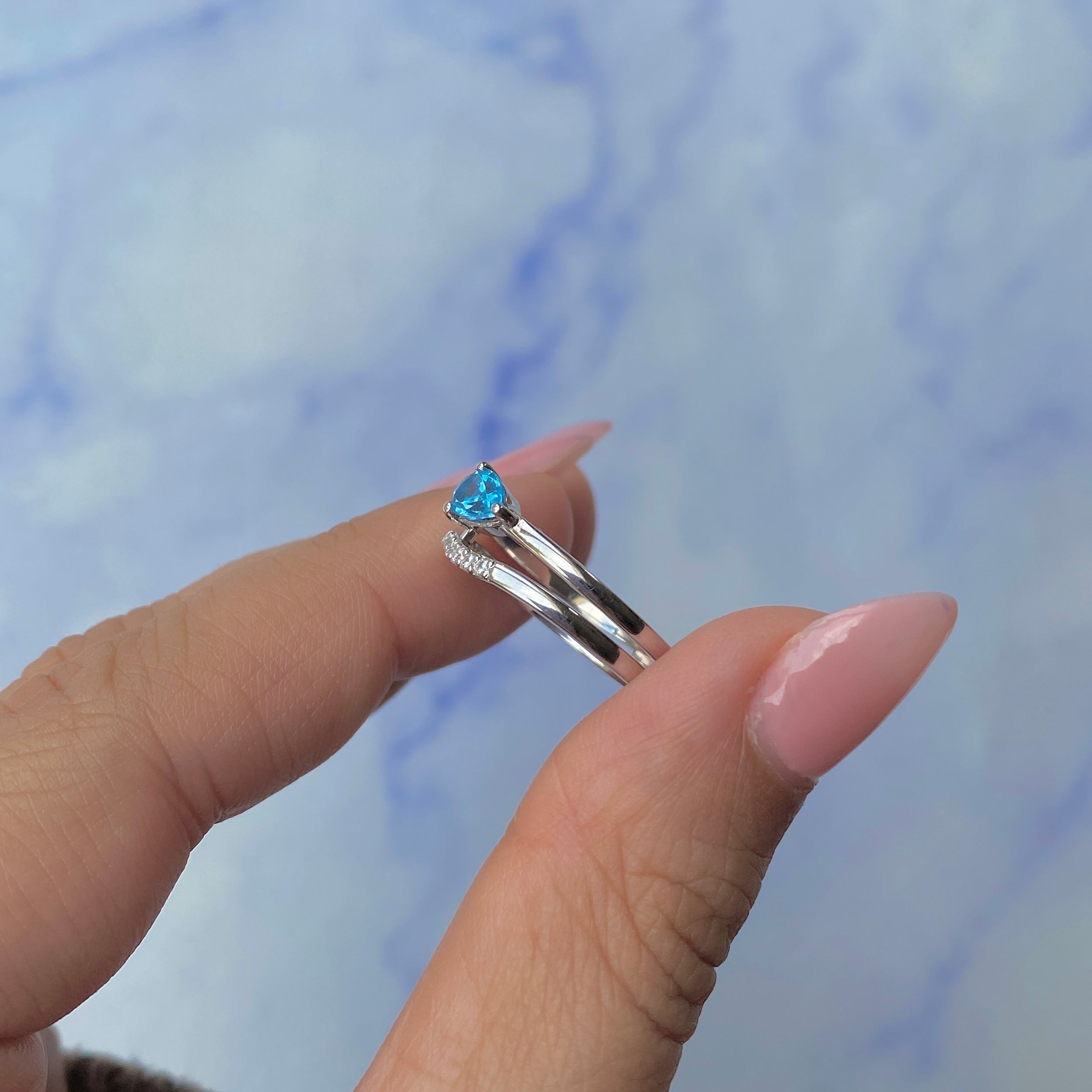 Swiss Blue Topaz Ring-(SBTZ-SR-2862.)