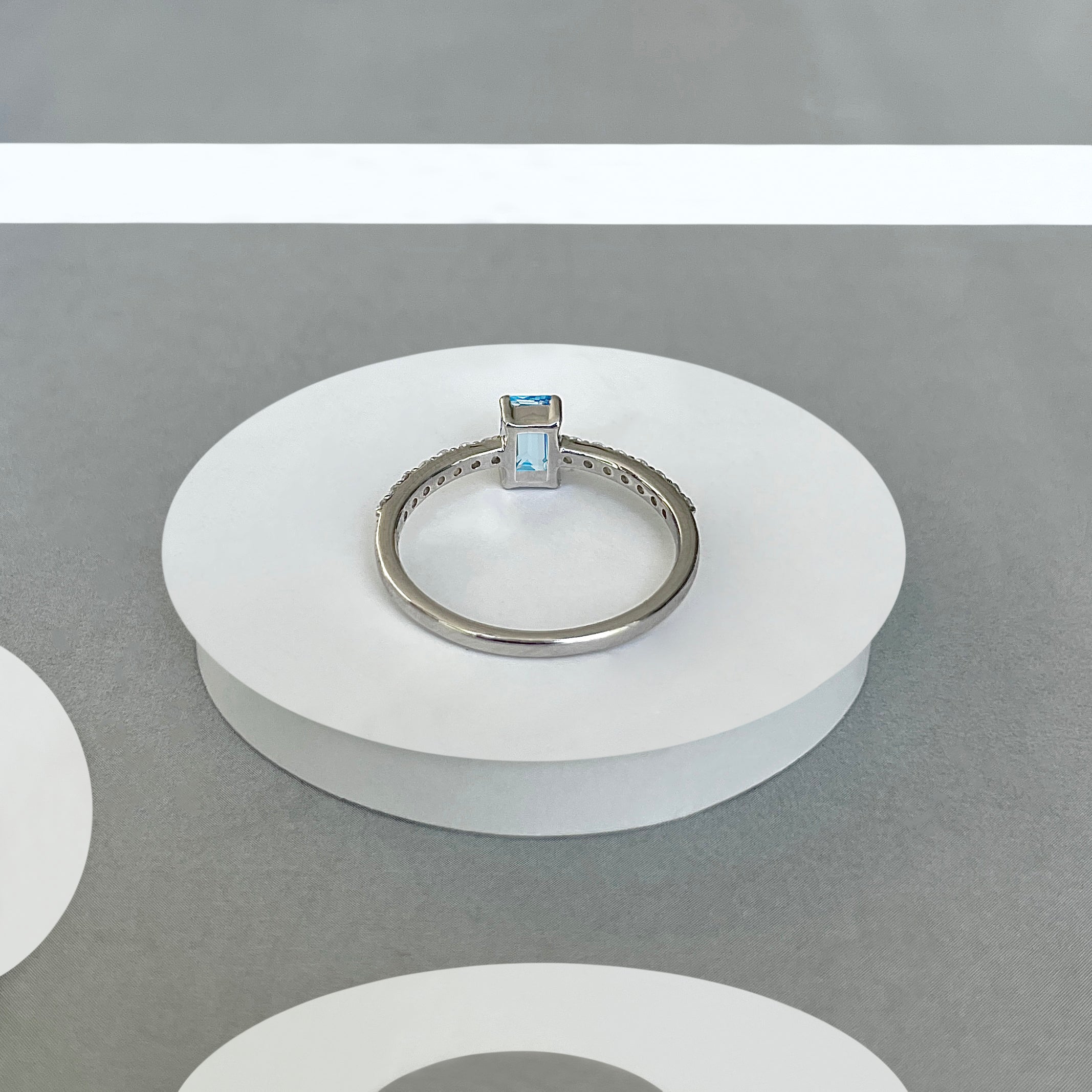 Swiss Blue Topaz Ring-(SBTZ-SR-3118.)