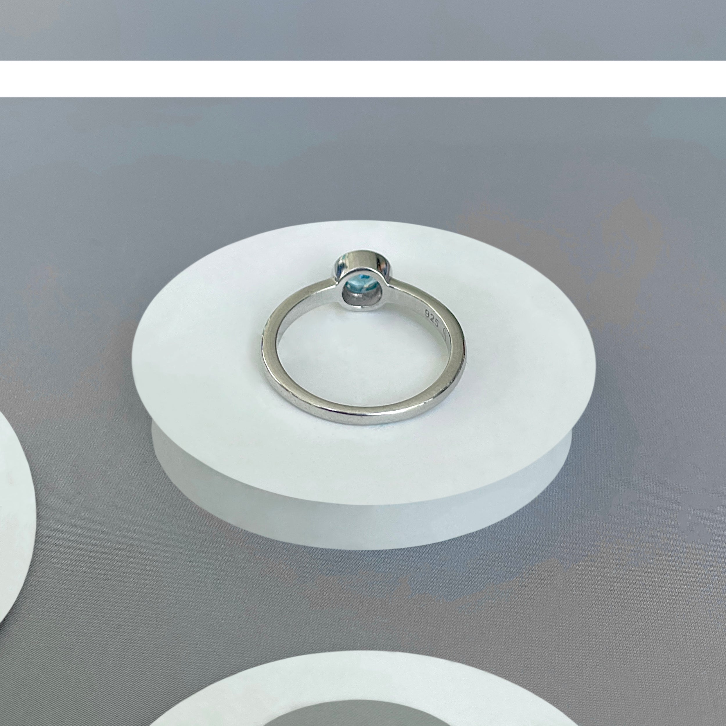 Swiss Blue Topaz Ring-(SBTZ-SR-4029.)