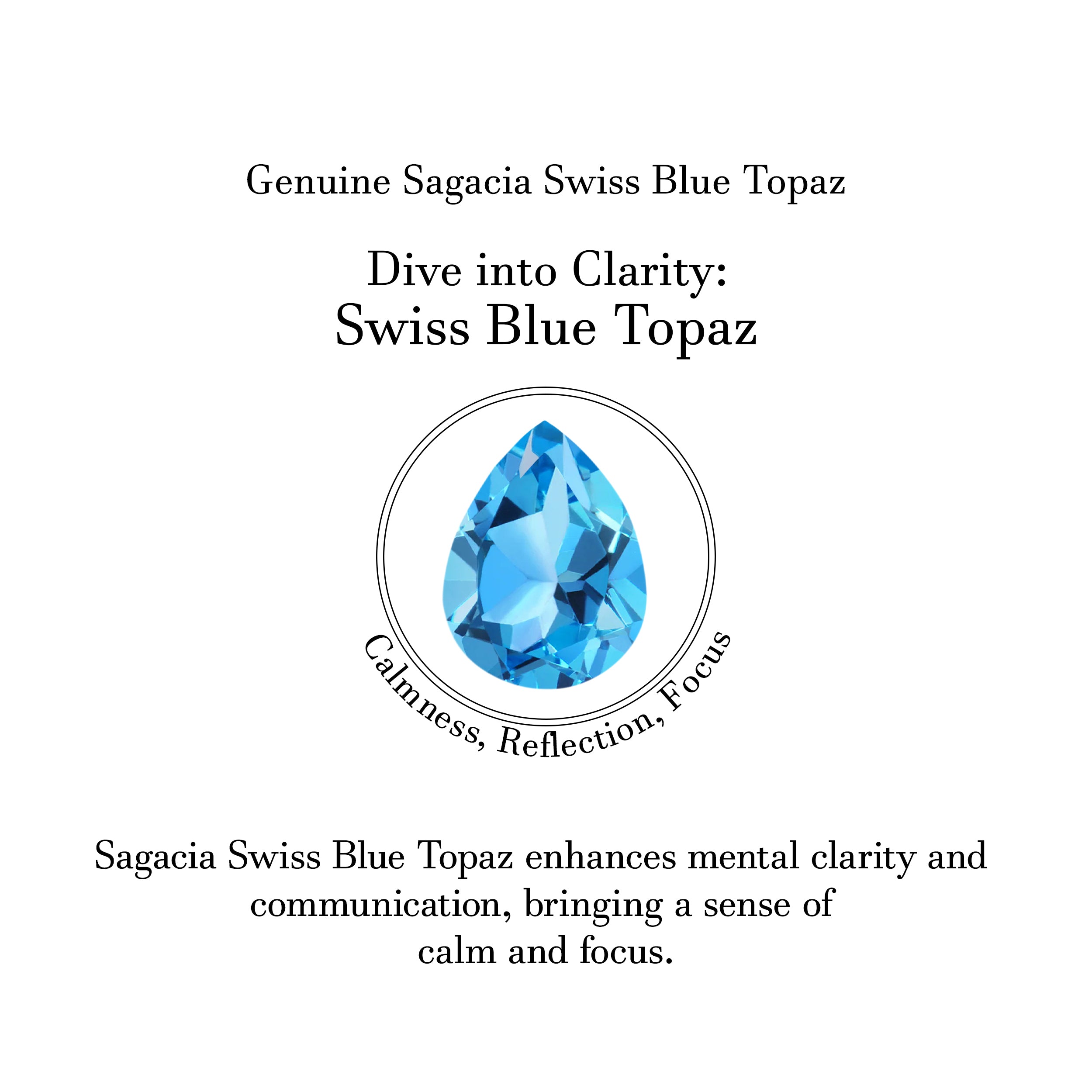 Swiss Blue Topaz Ankh Pendant-(SBTZ-SN-168.)