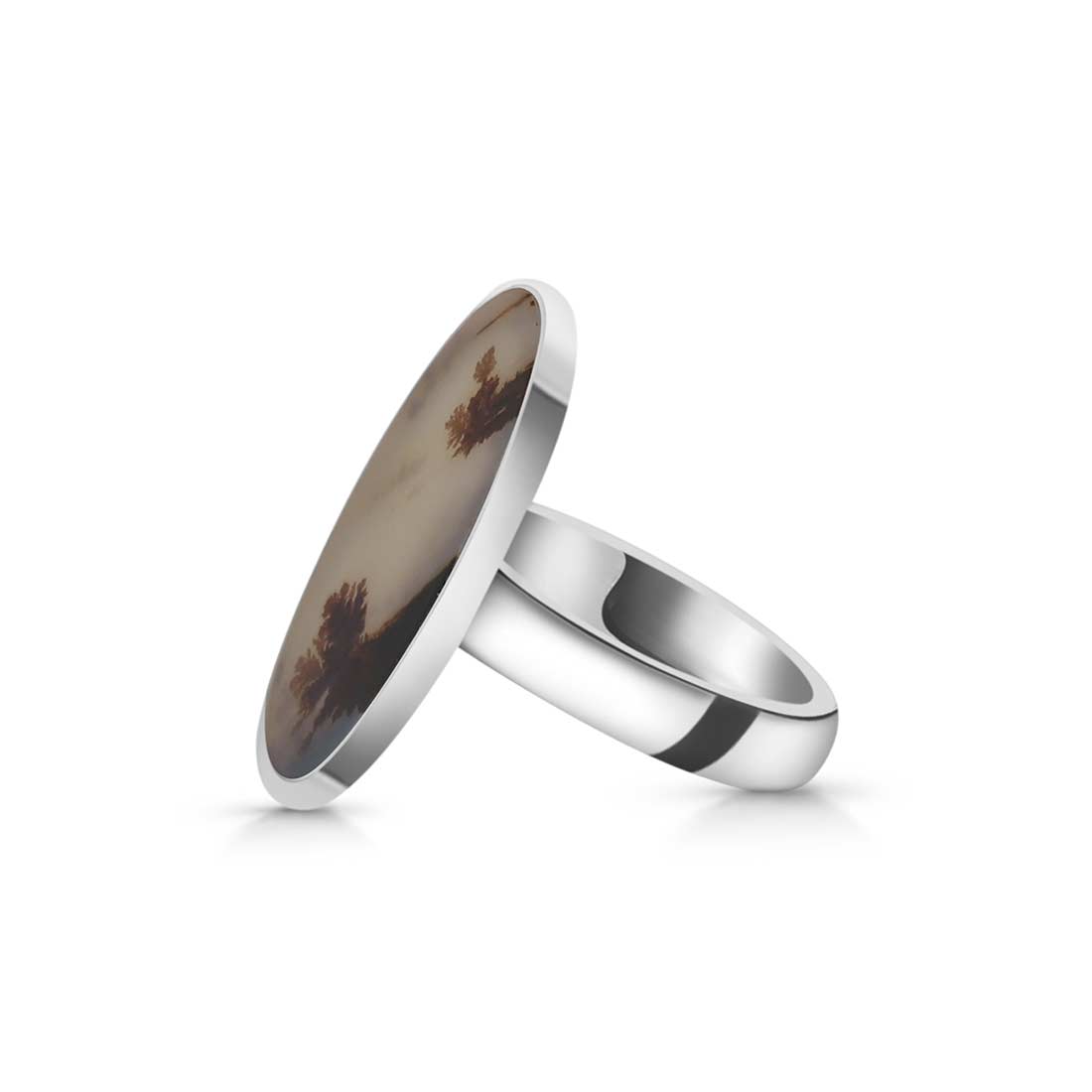 Scenic Agate Adjustable Ring-(SCA-R-16.)