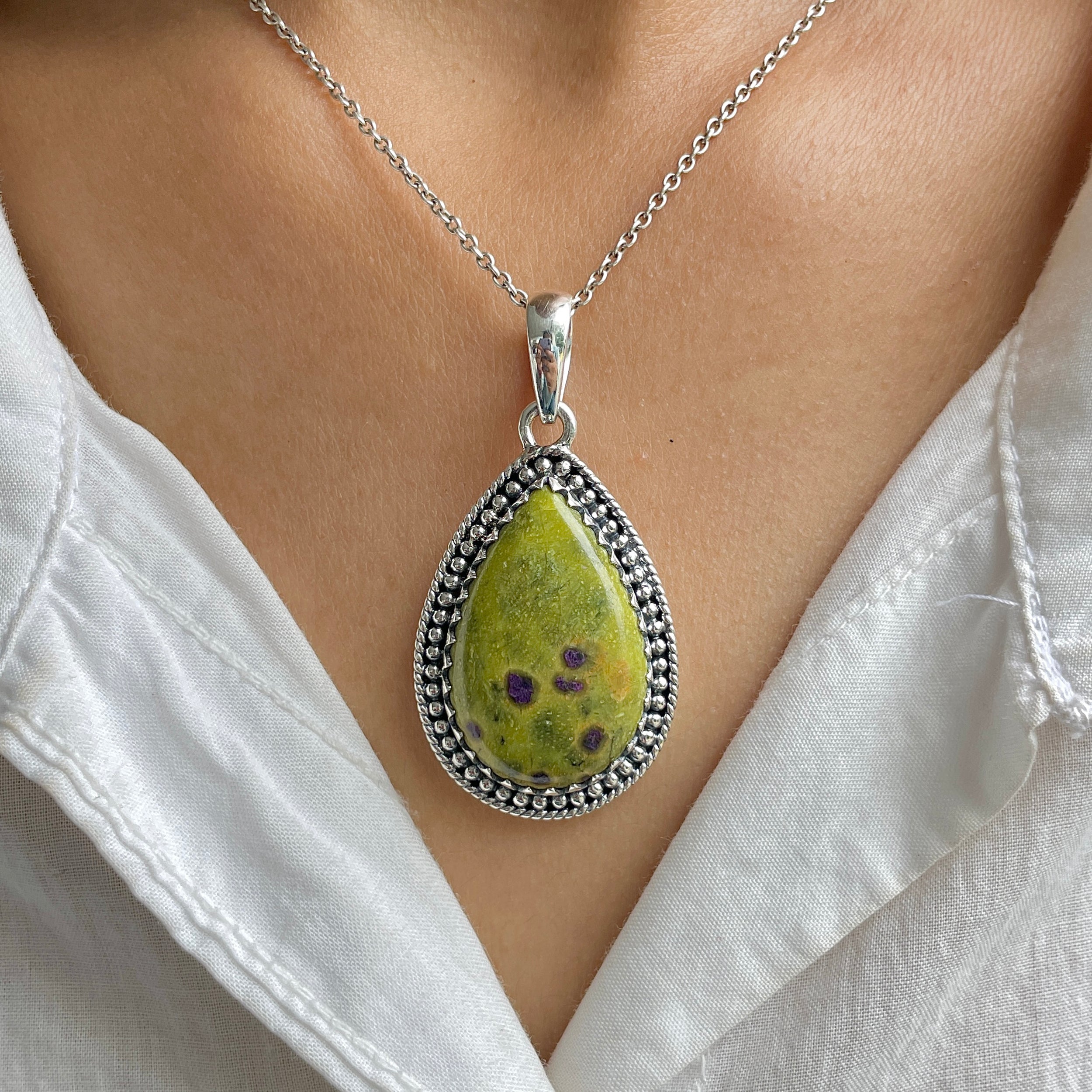 Stichtite Pendant-(SCT-P-12.)