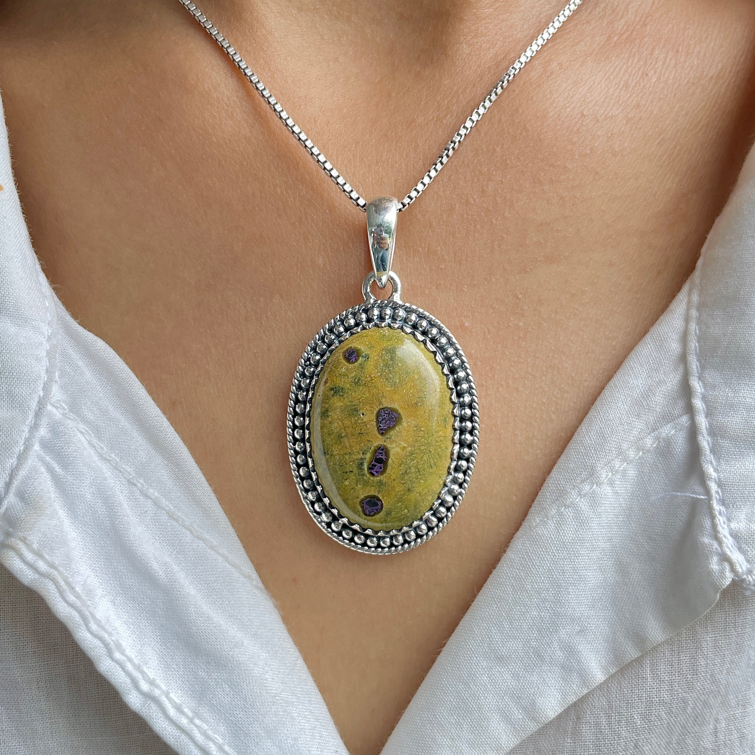 Stichtite Pendant-(SCT-P-22.)