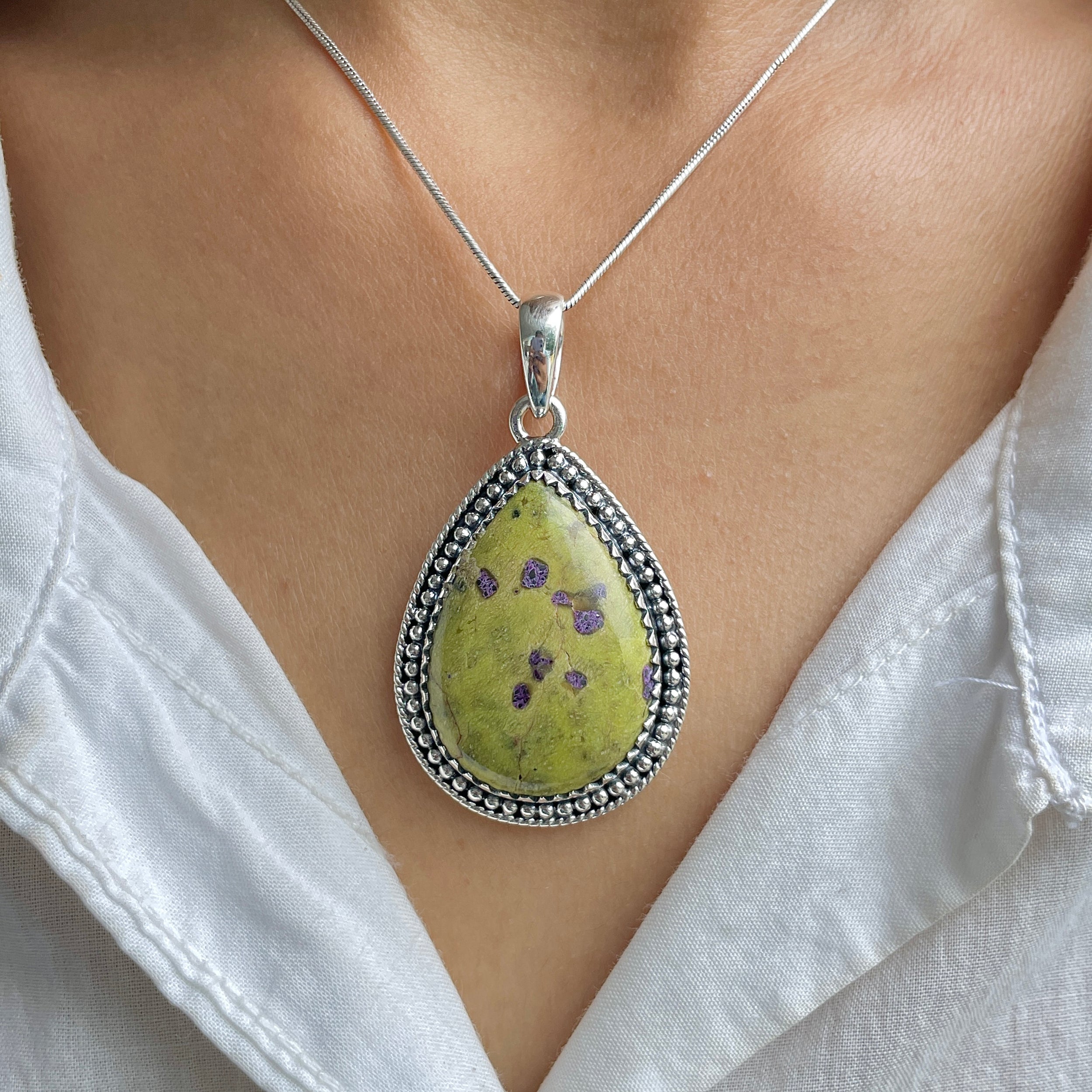 Stichtite Pendant-(SCT-P-23.)