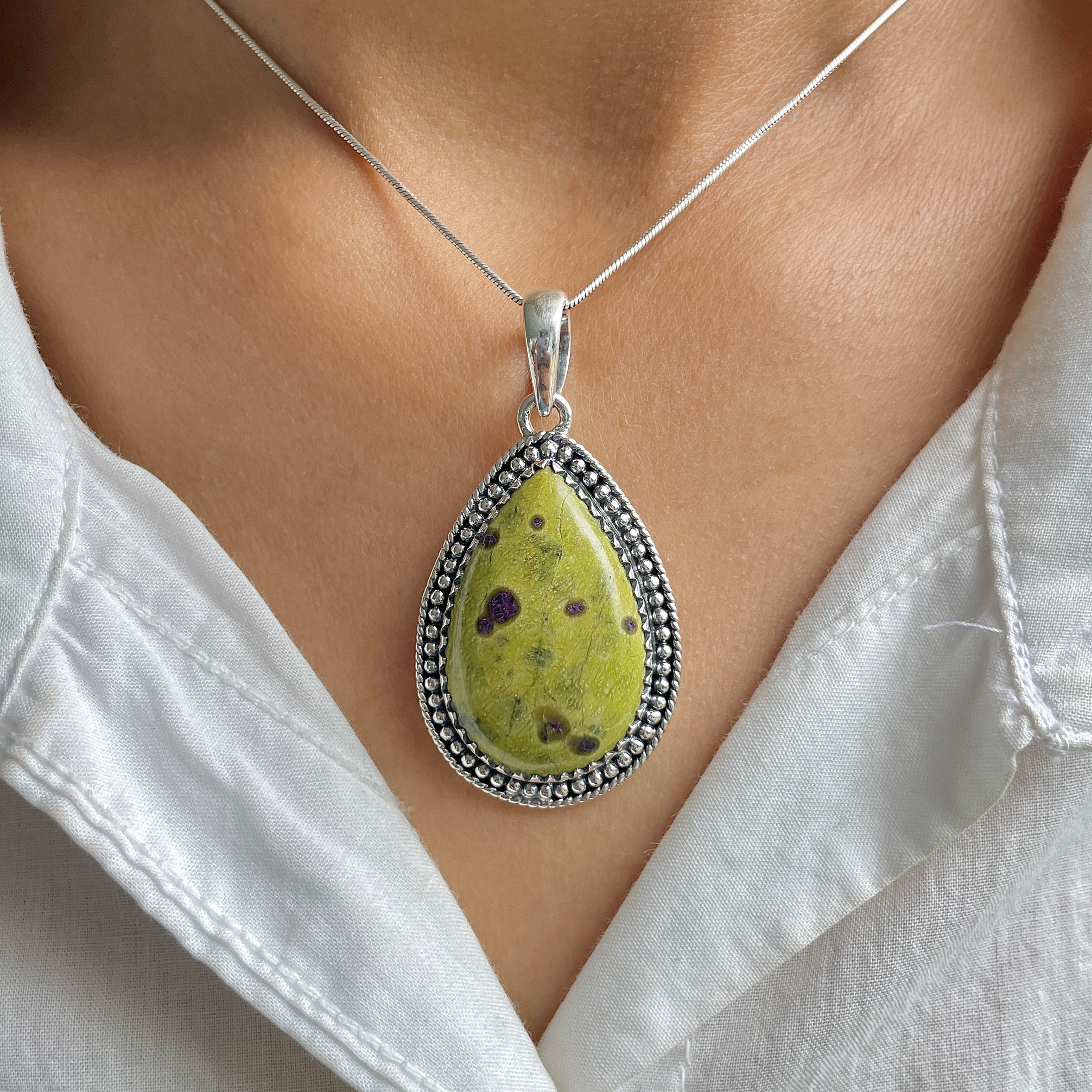 Stichtite Pendant-(SCT-P-28.)