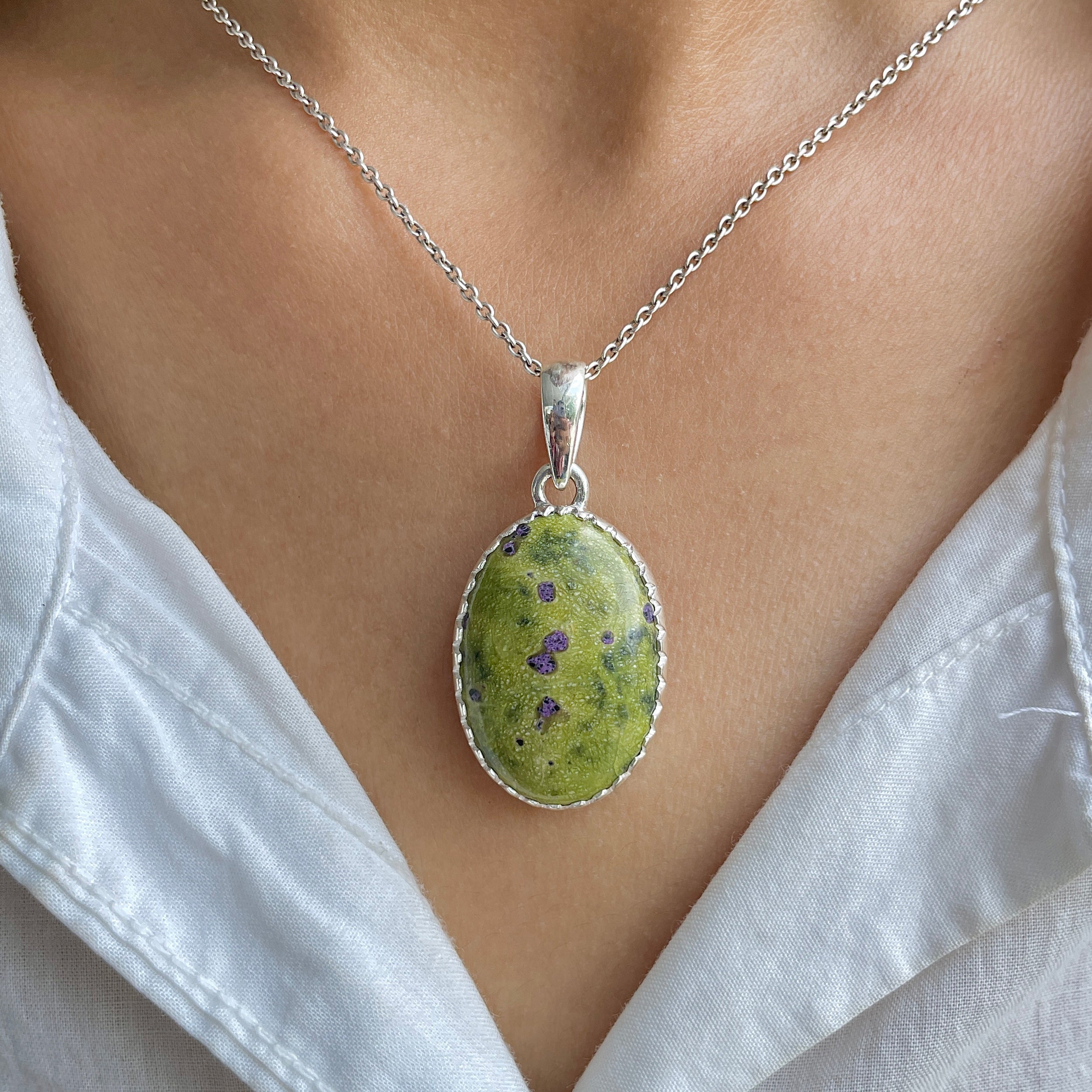 Stichtite Pendant-(SCT-P-3.)