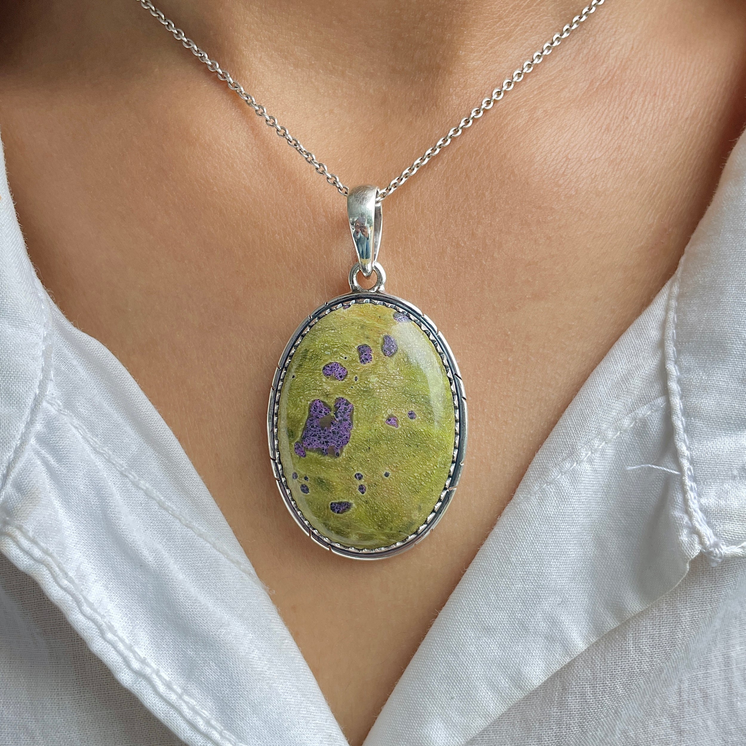 Stichtite Pendant-(SCT-P-33.)