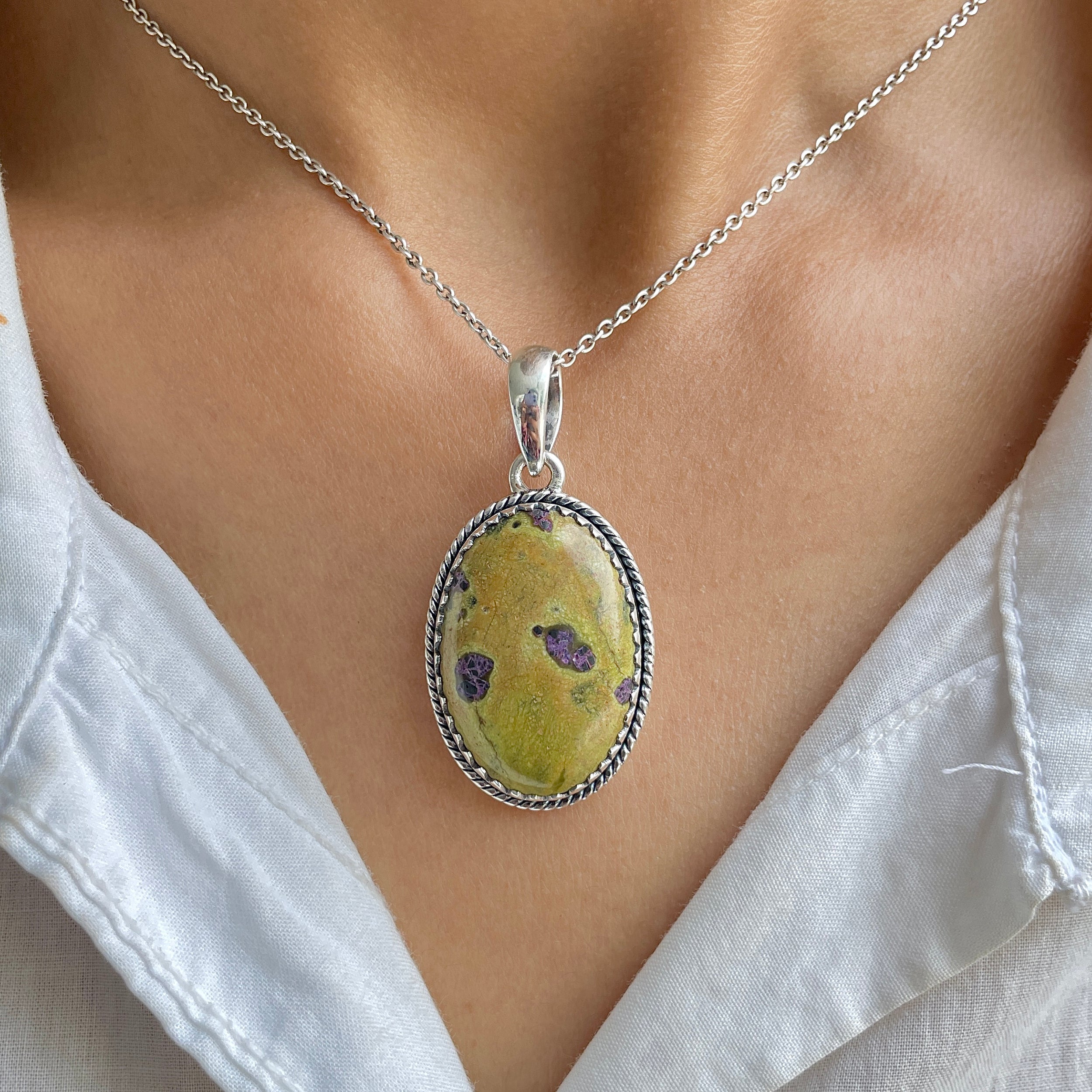 Stichtite Pendant-(SCT-P-7.)